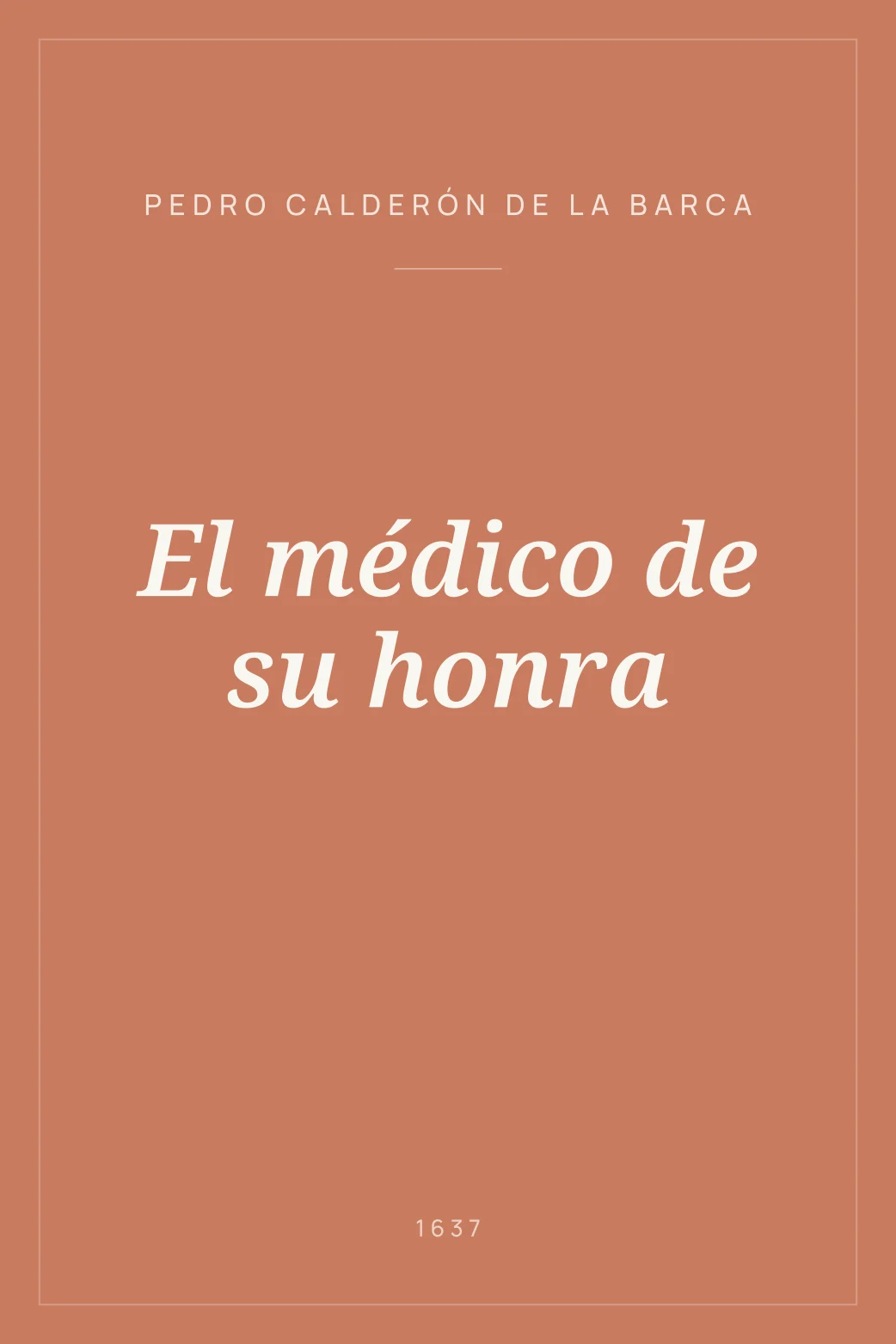 Portada de El médico de su honra