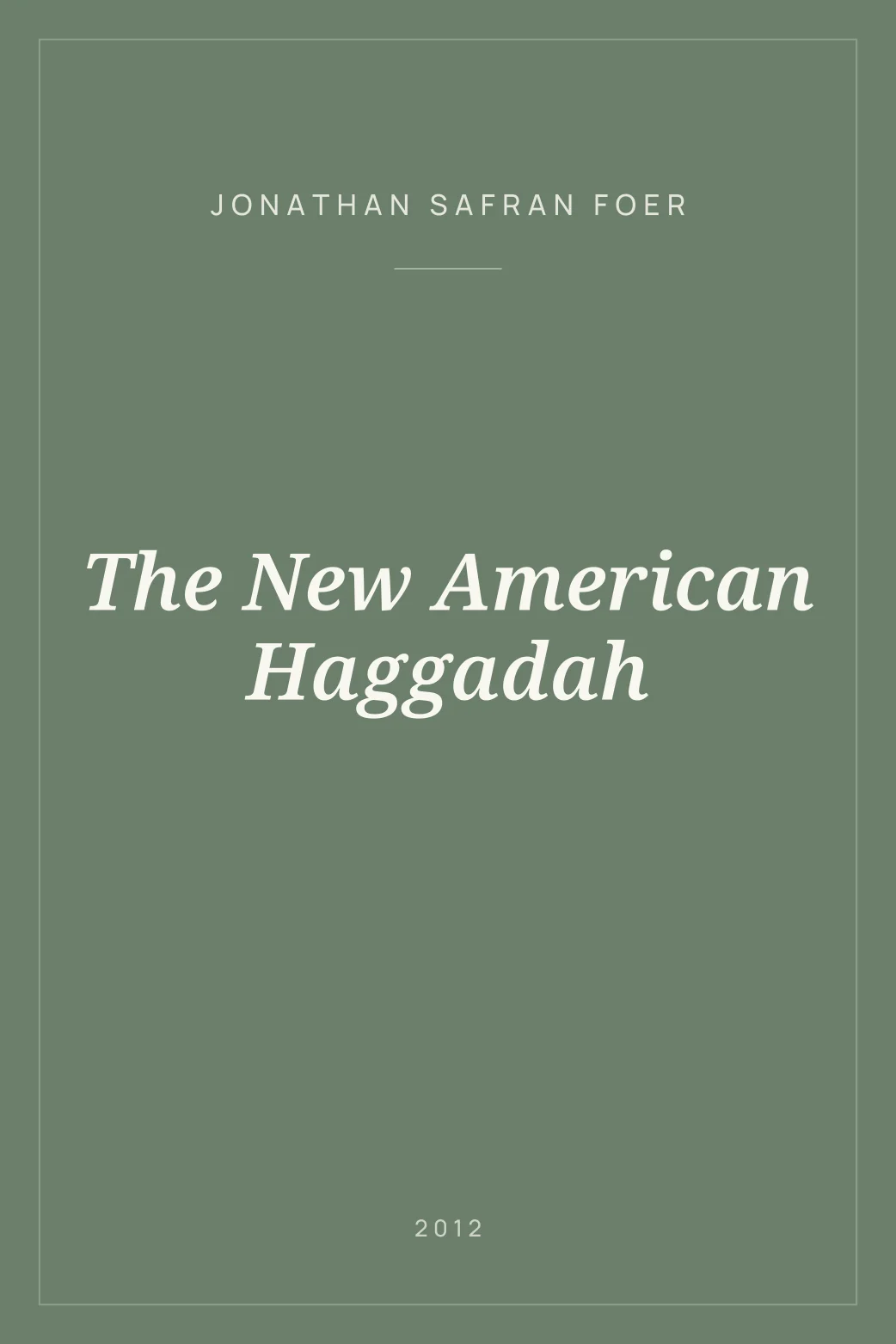 Portada de The New American Haggadah