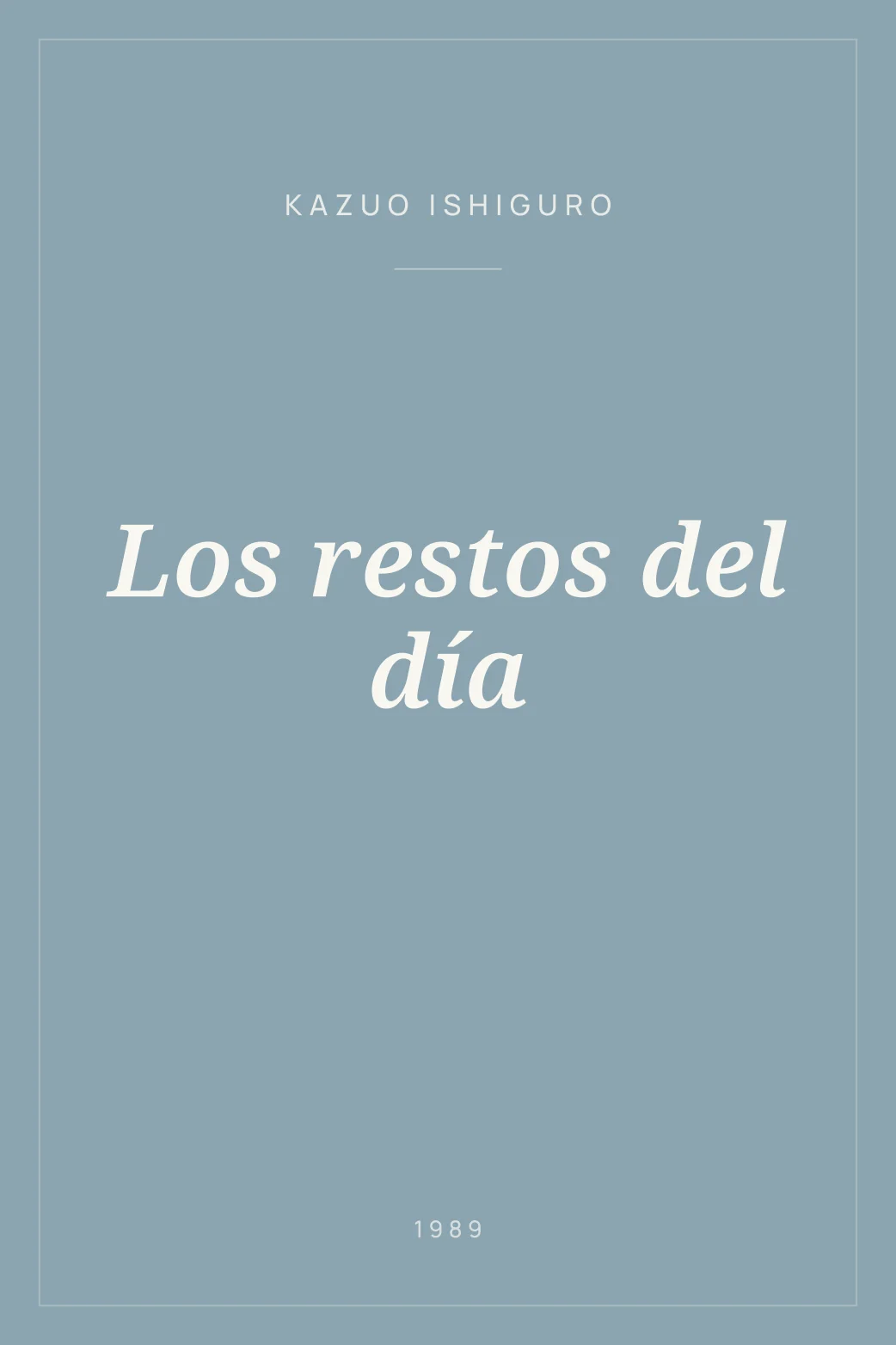 Portada de Los restos del día