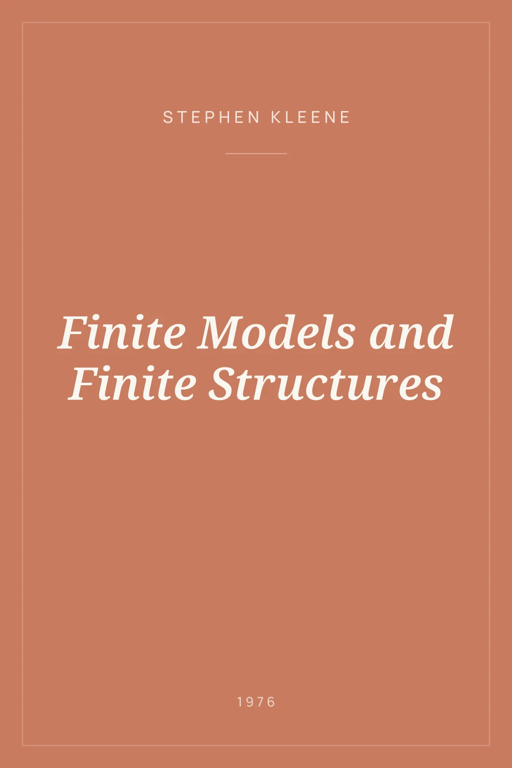 Portada de Finite Models and Finite Structures
