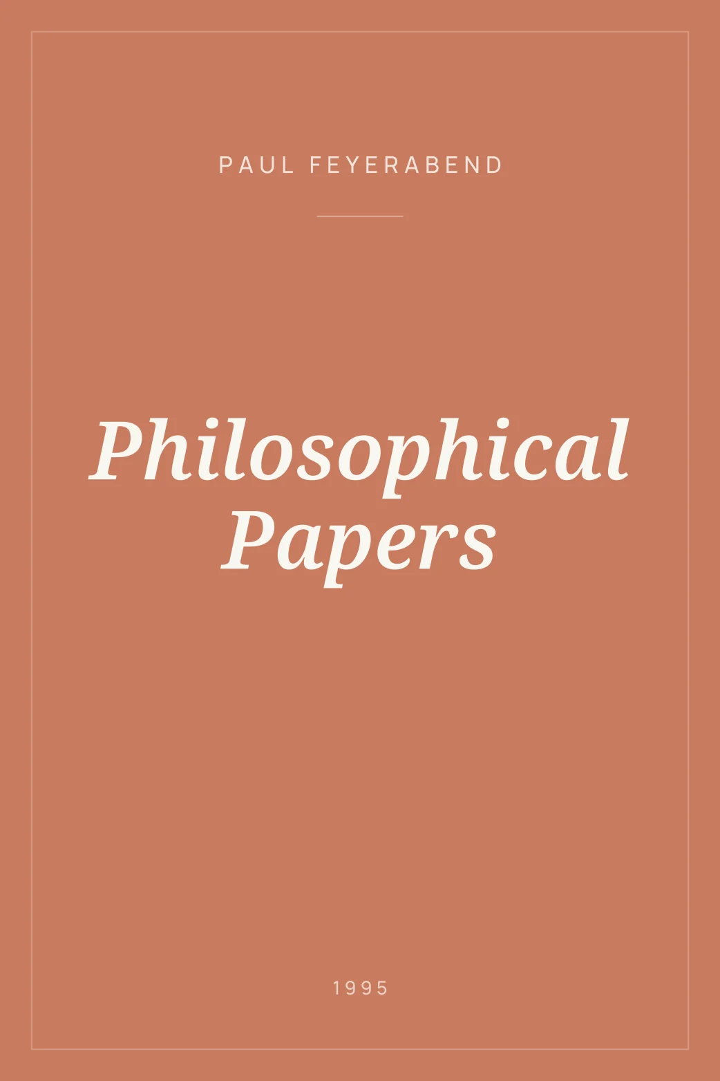 Portada de Philosophical Papers