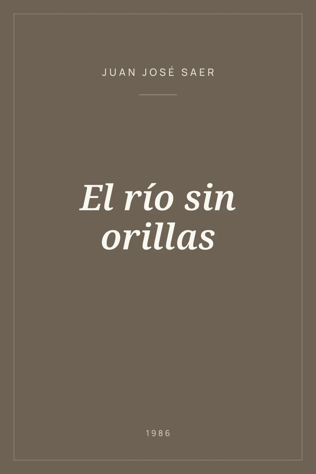 Portada de El río sin orillas
