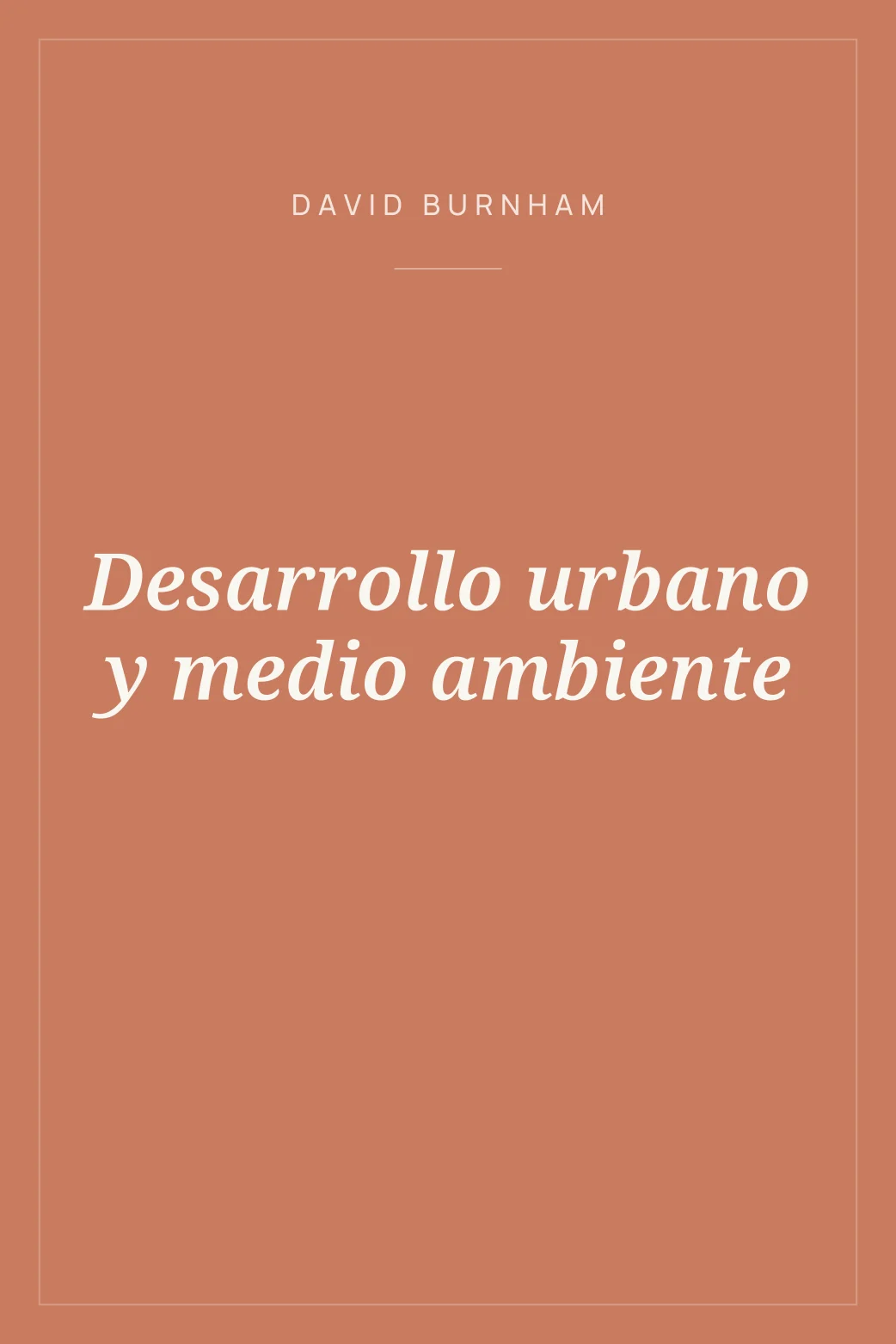 Portada de Desarrollo urbano y medio ambiente