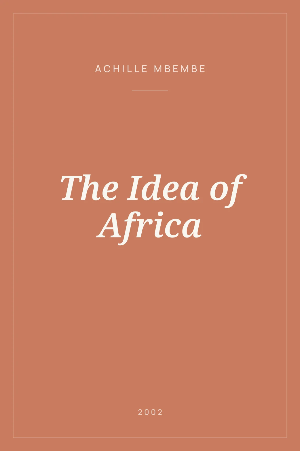 Portada de The Idea of Africa