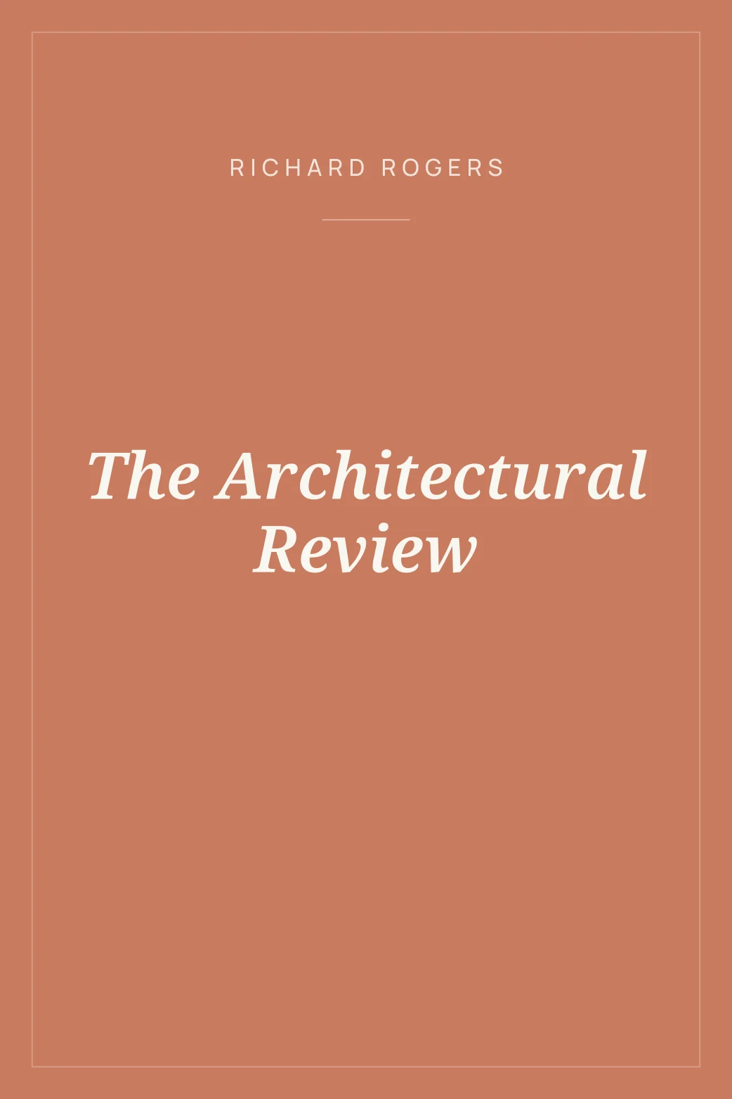 Portada de The Architectural Review