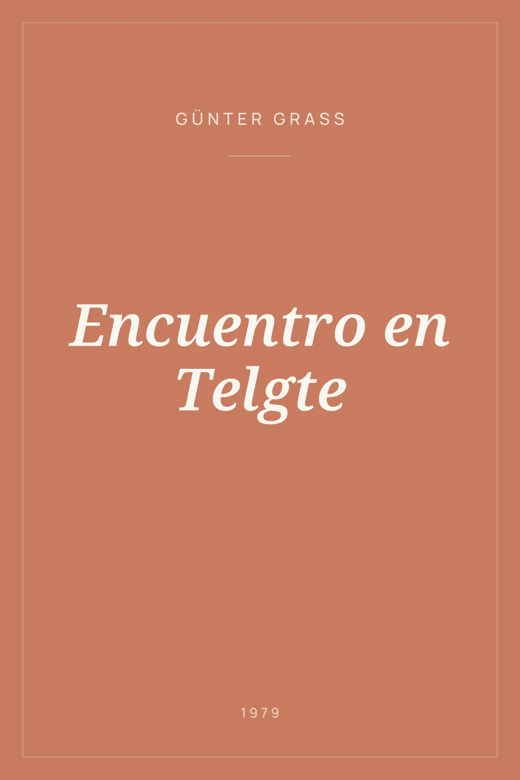 Portada de Encuentro en Telgte