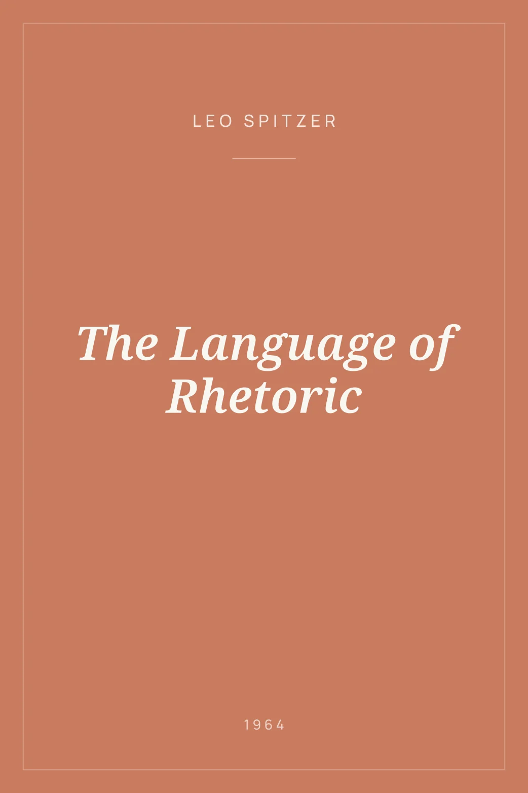 Portada de The Language of Rhetoric