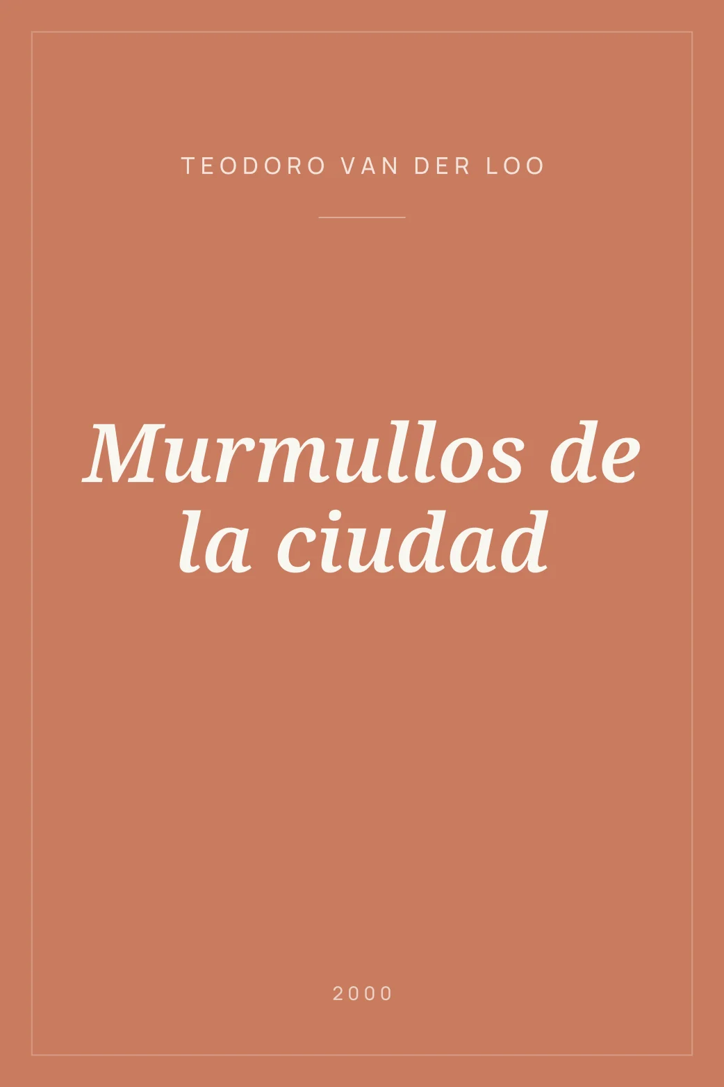Portada de Murmullos de la ciudad