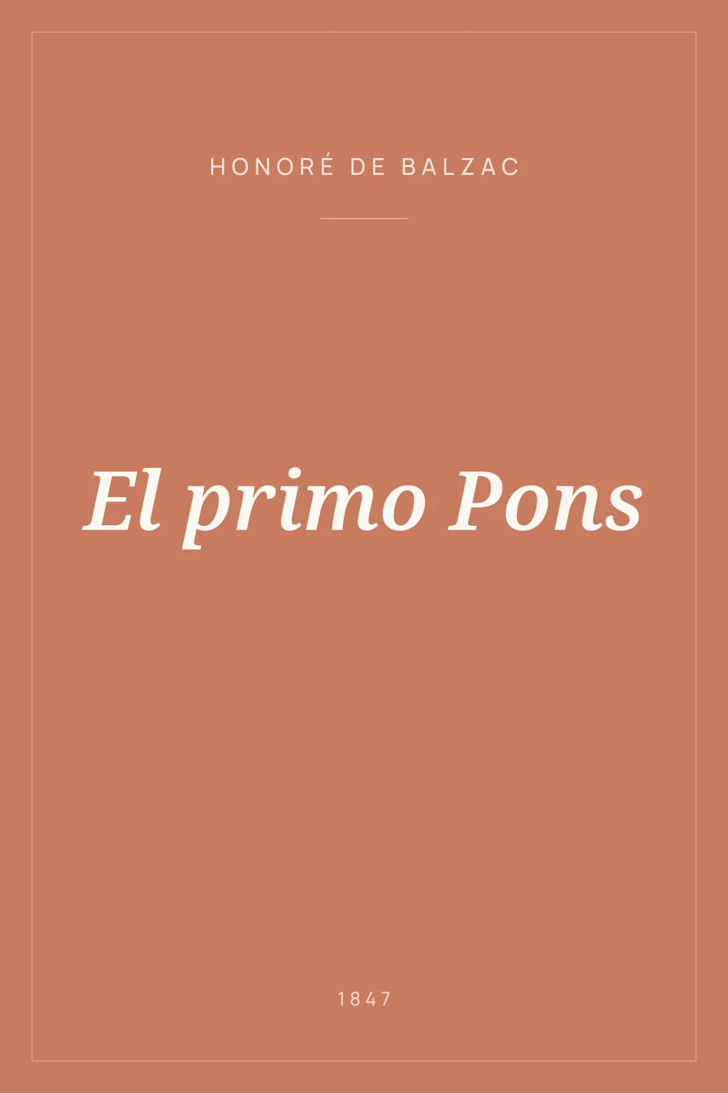 Portada de El primo Pons