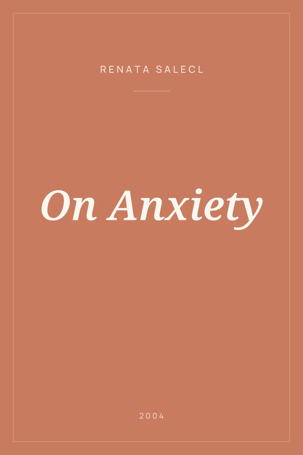 Portada de On Anxiety