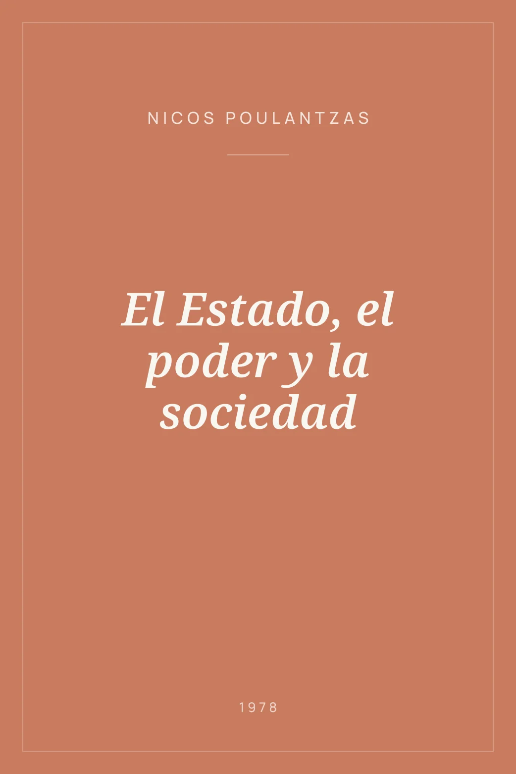 Portada de El Estado, el poder y la sociedad