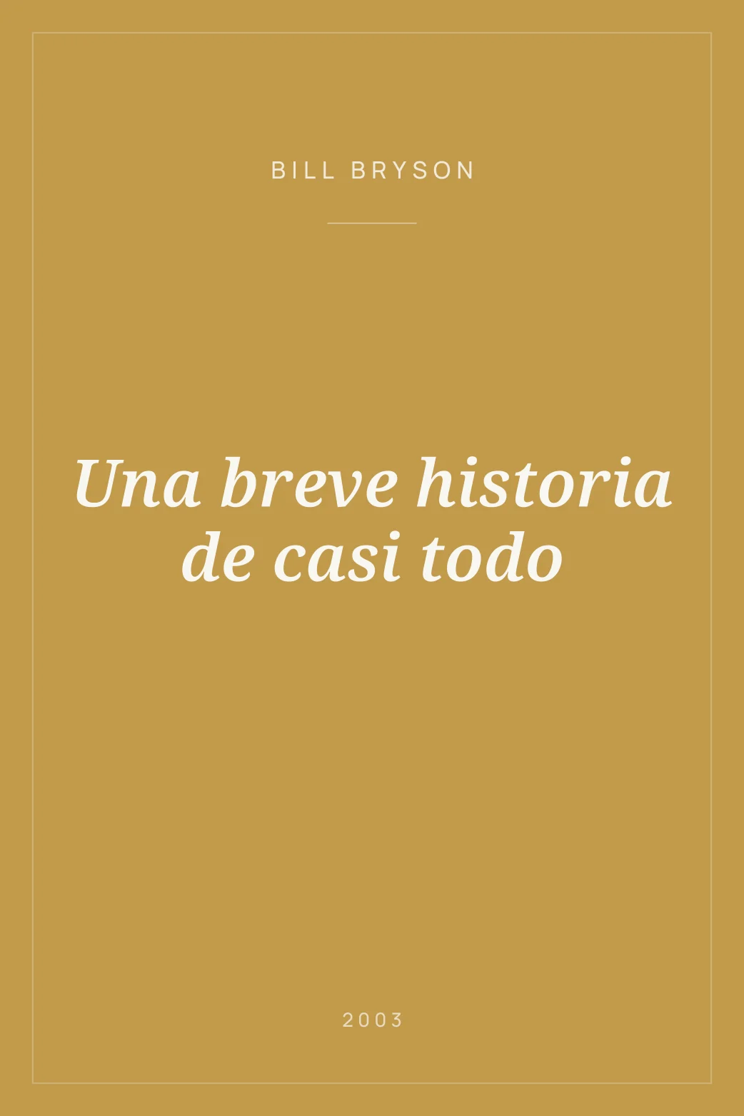 Portada de Una breve historia de casi todo