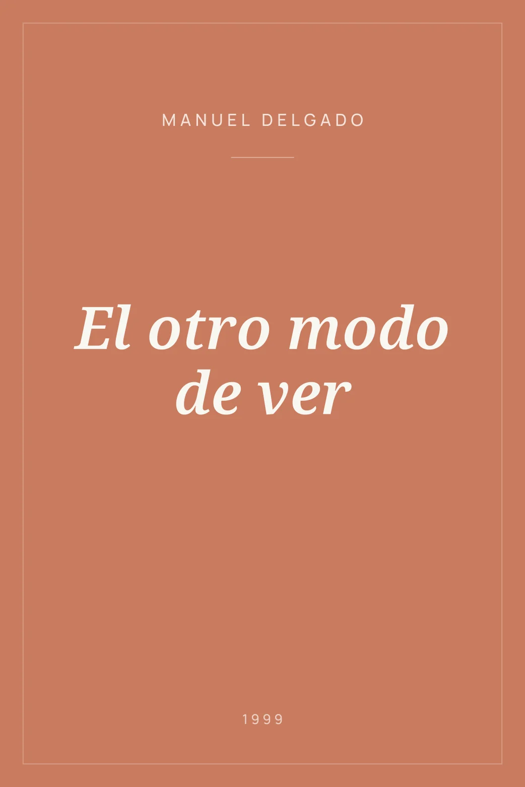 Portada de El otro modo de ver