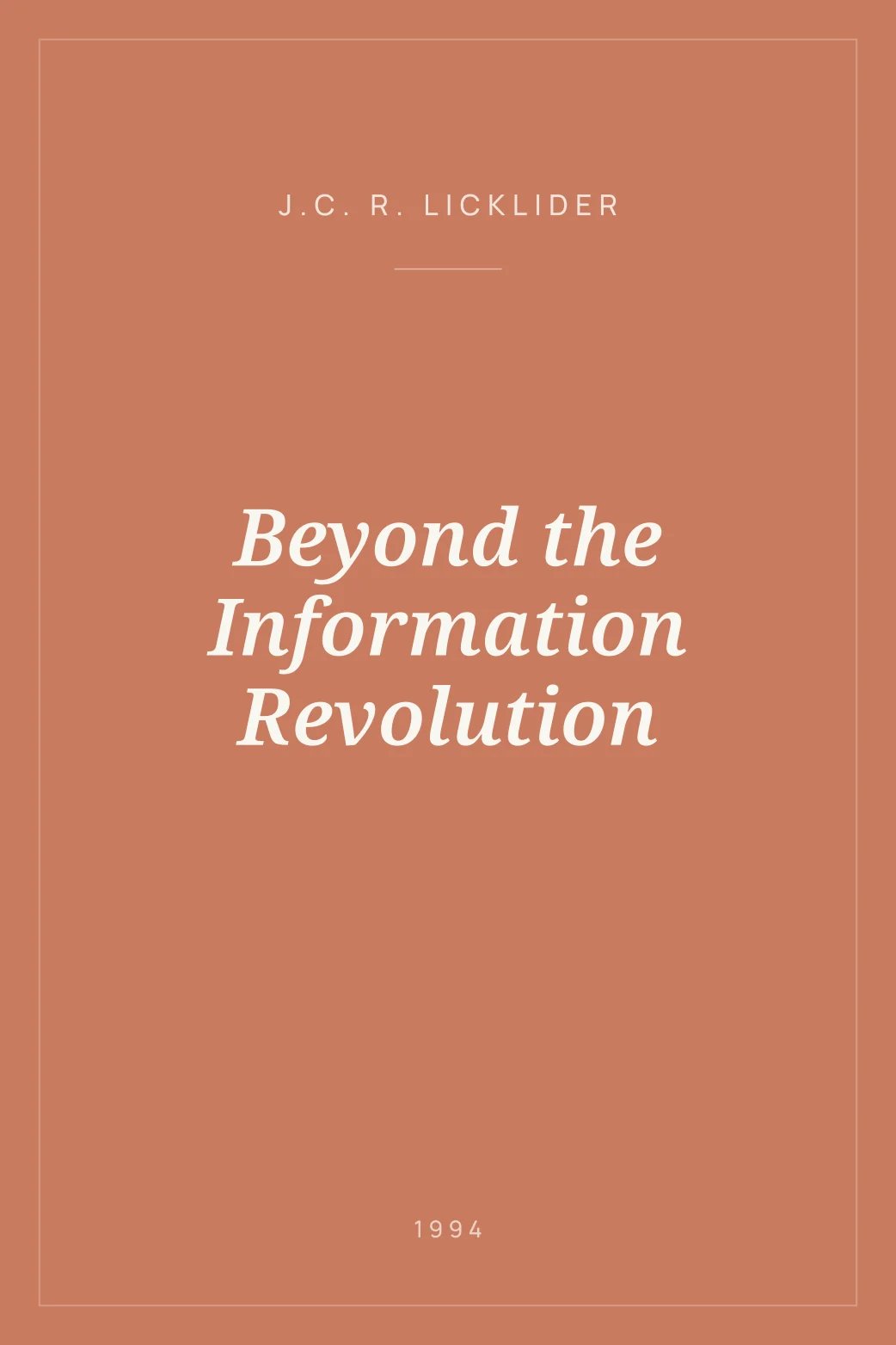 Portada de Beyond the Information Revolution