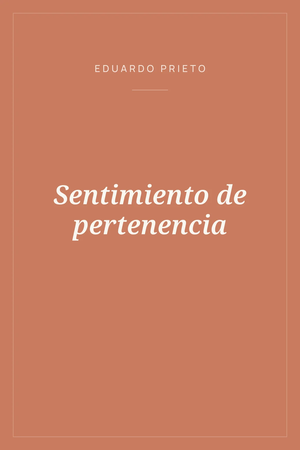 Portada de Sentimiento de pertenencia