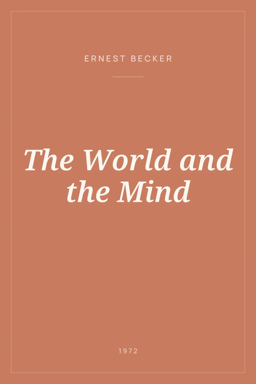 Portada de The World and the Mind