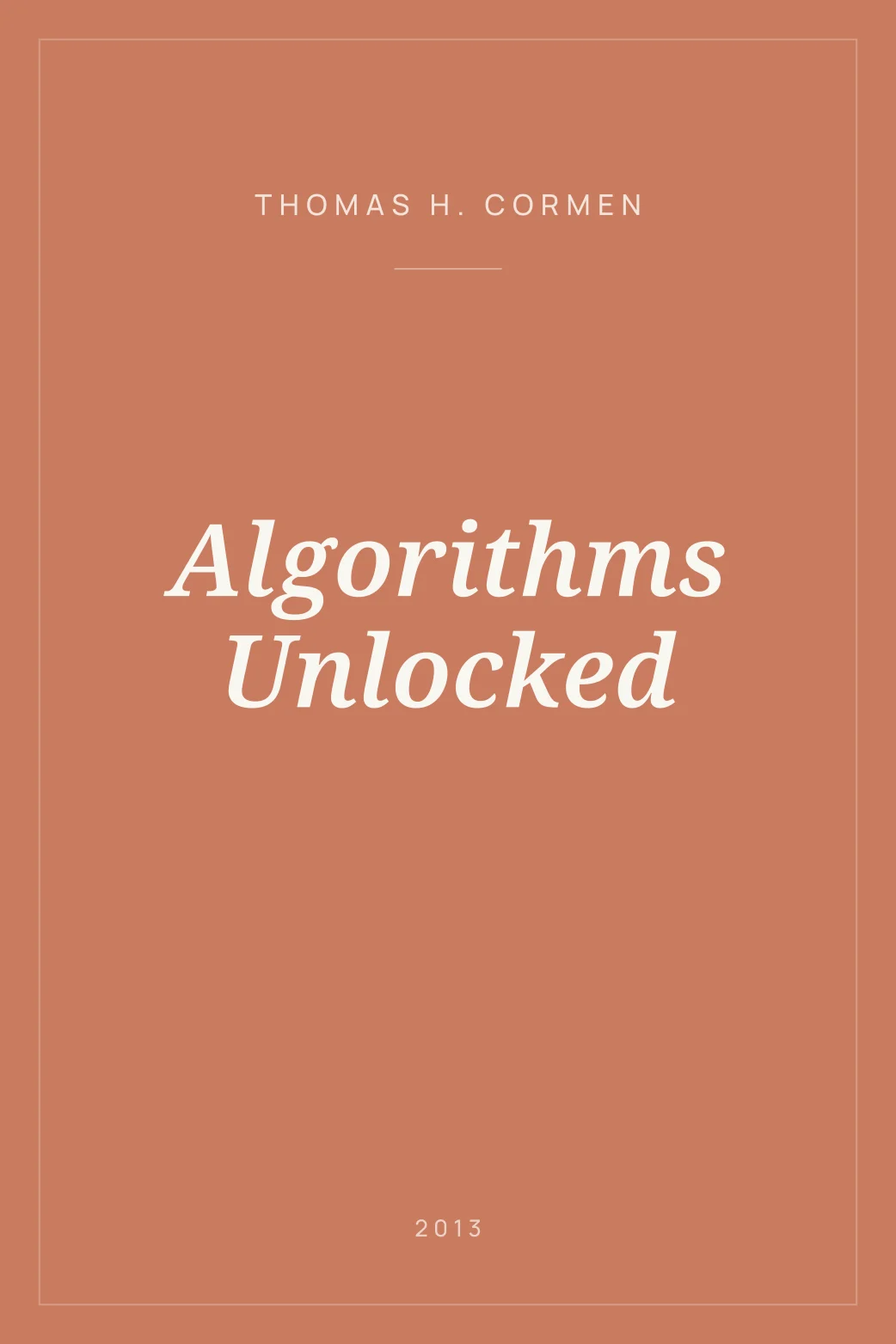 Portada de Algorithms Unlocked