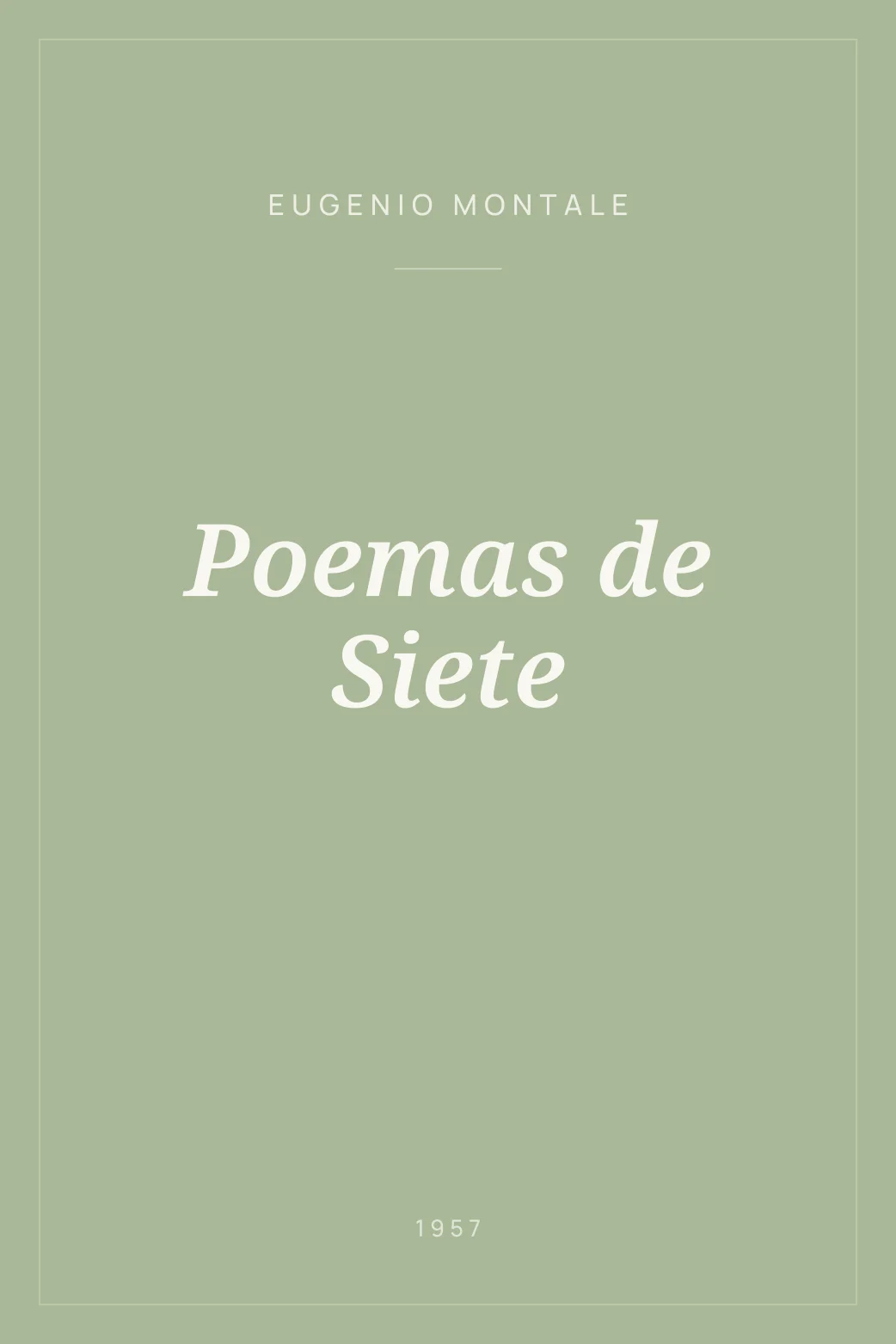 Portada de Poemas de Siete