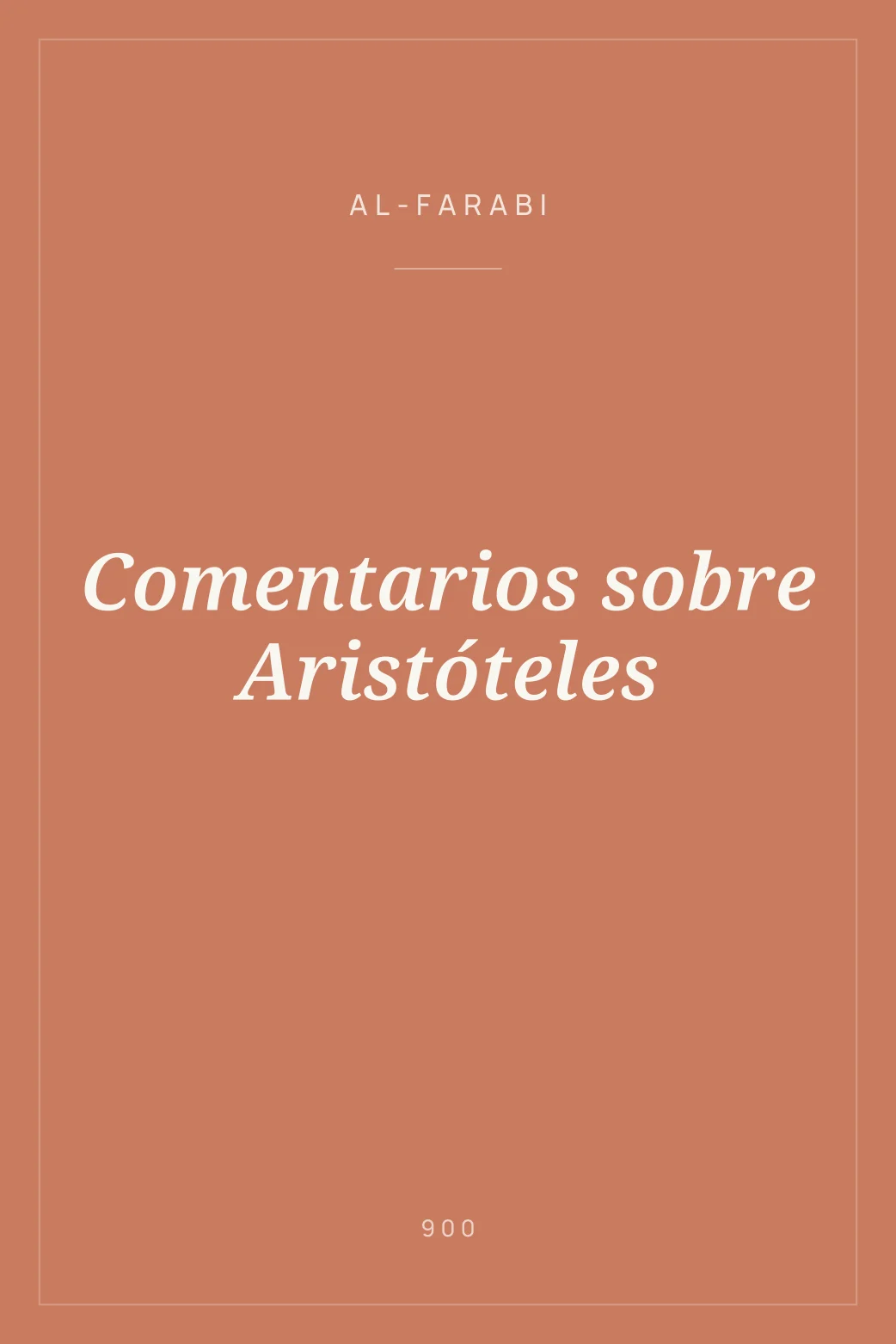 Portada de Comentarios sobre Aristóteles