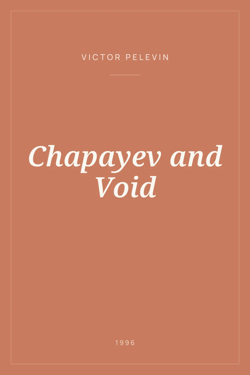 Portada de Chapayev and Void