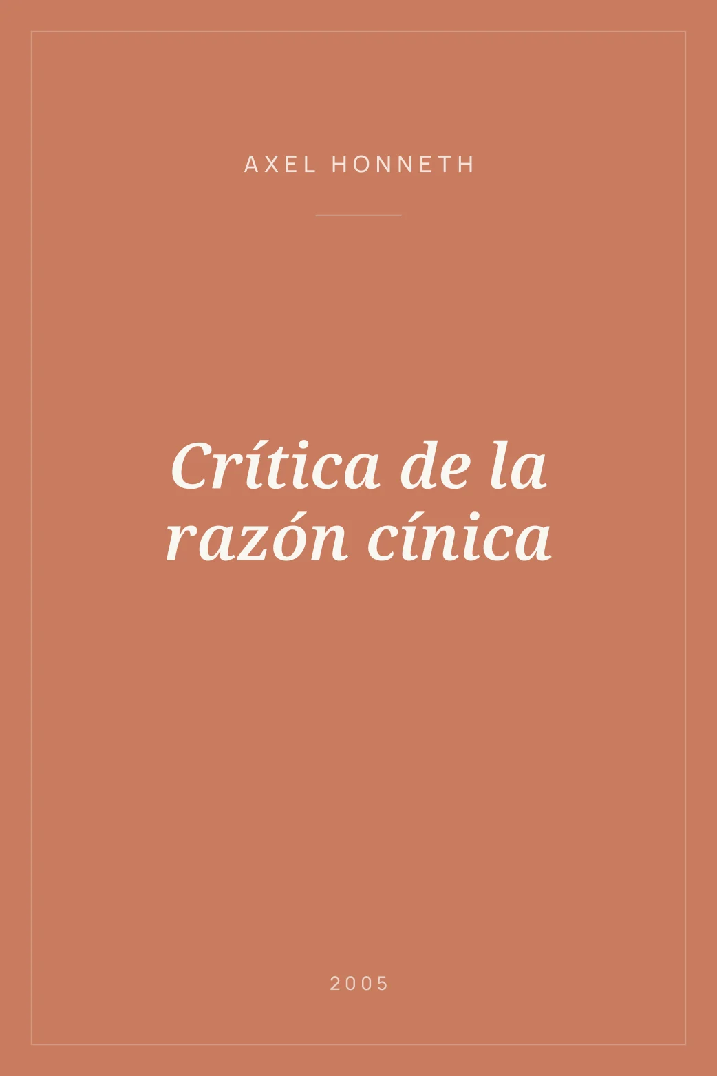 Portada de Crítica de la razón cínica