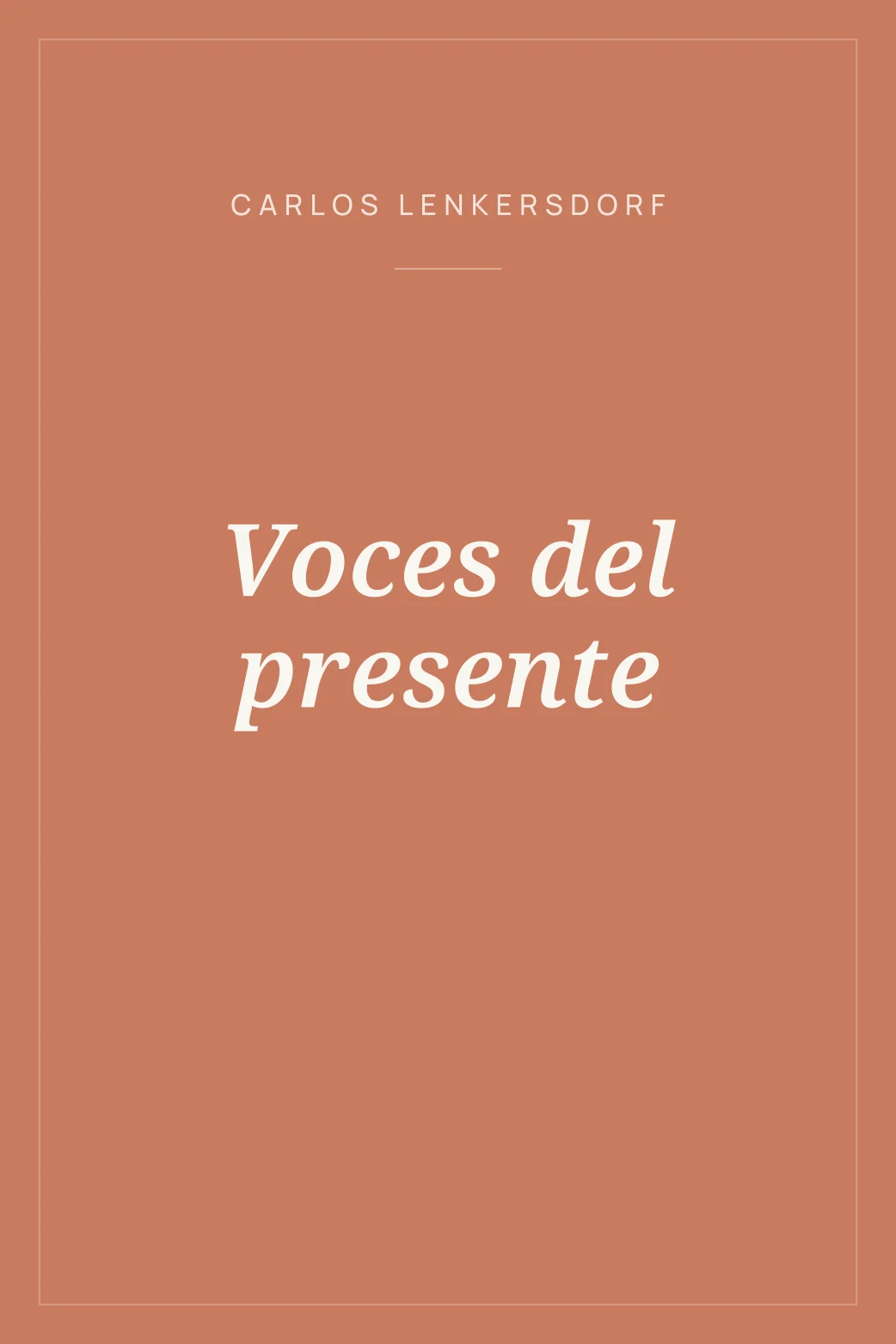 Portada de Voces del presente