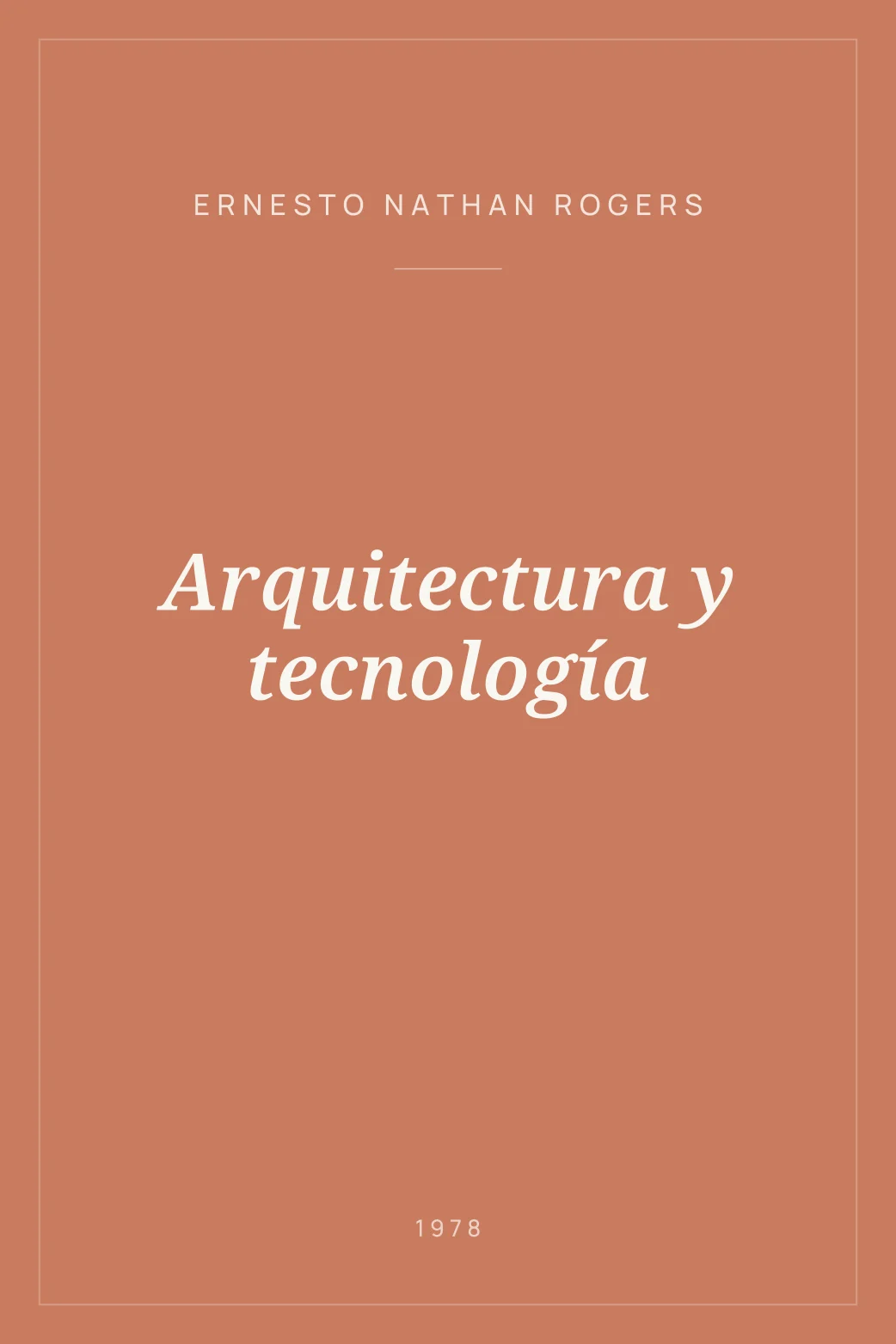 Portada de Arquitectura y tecnología