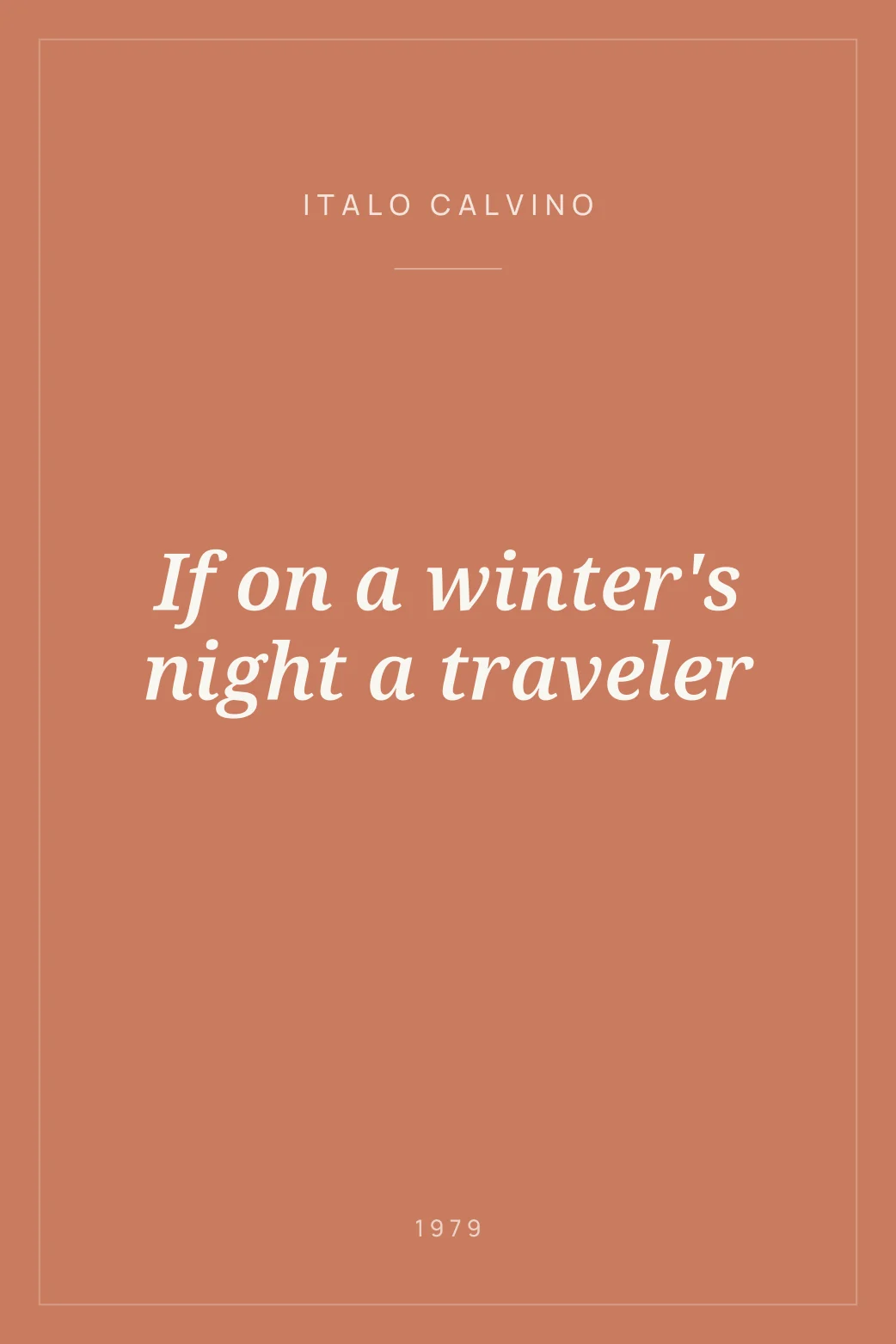 Portada de If on a winter's night a traveler