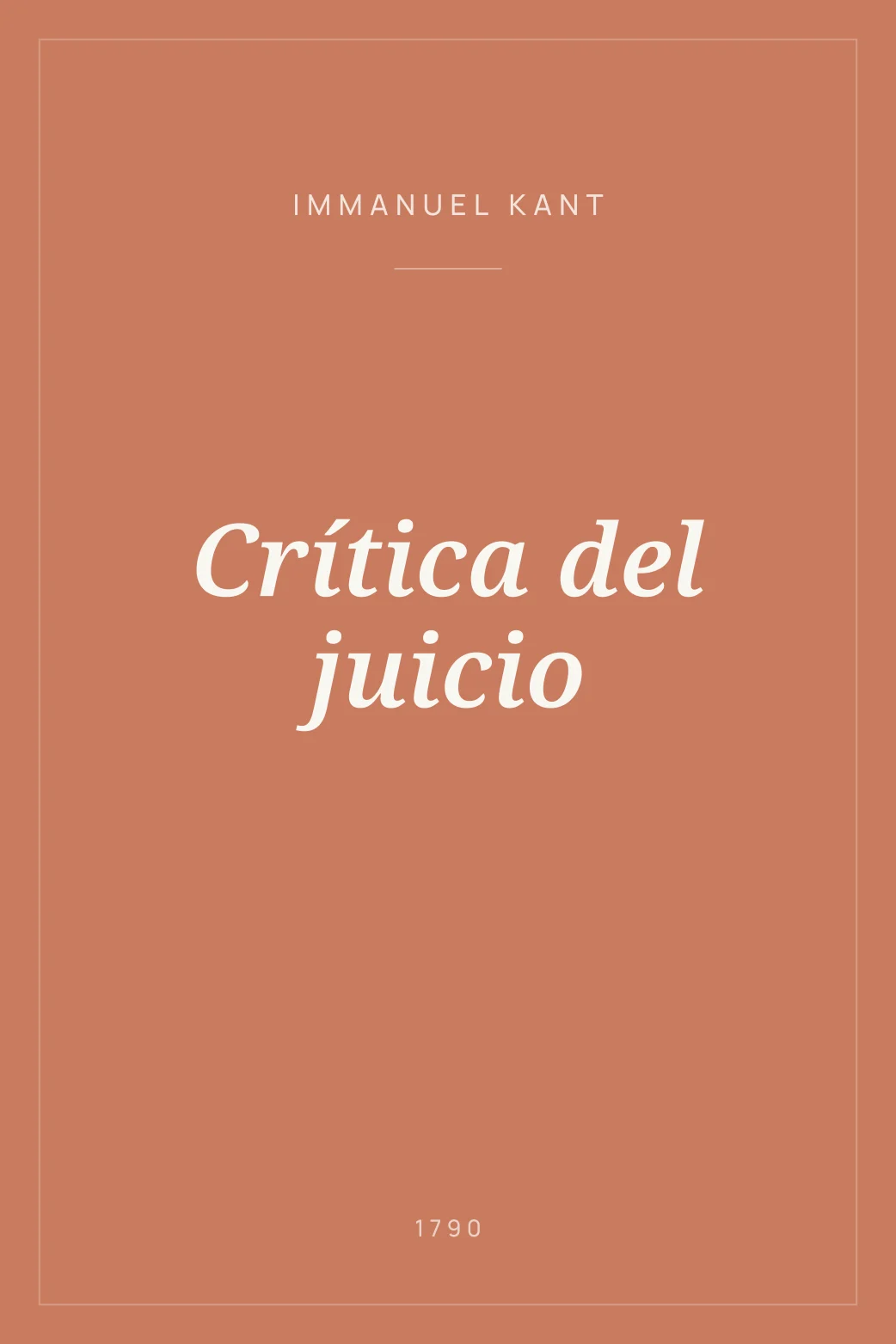 Portada de Crítica del juicio