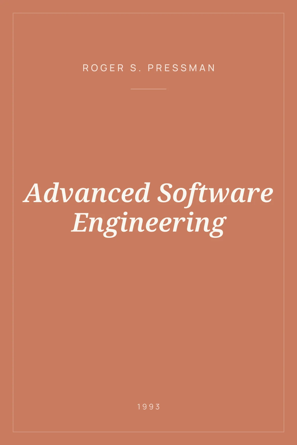 Portada de Advanced Software Engineering