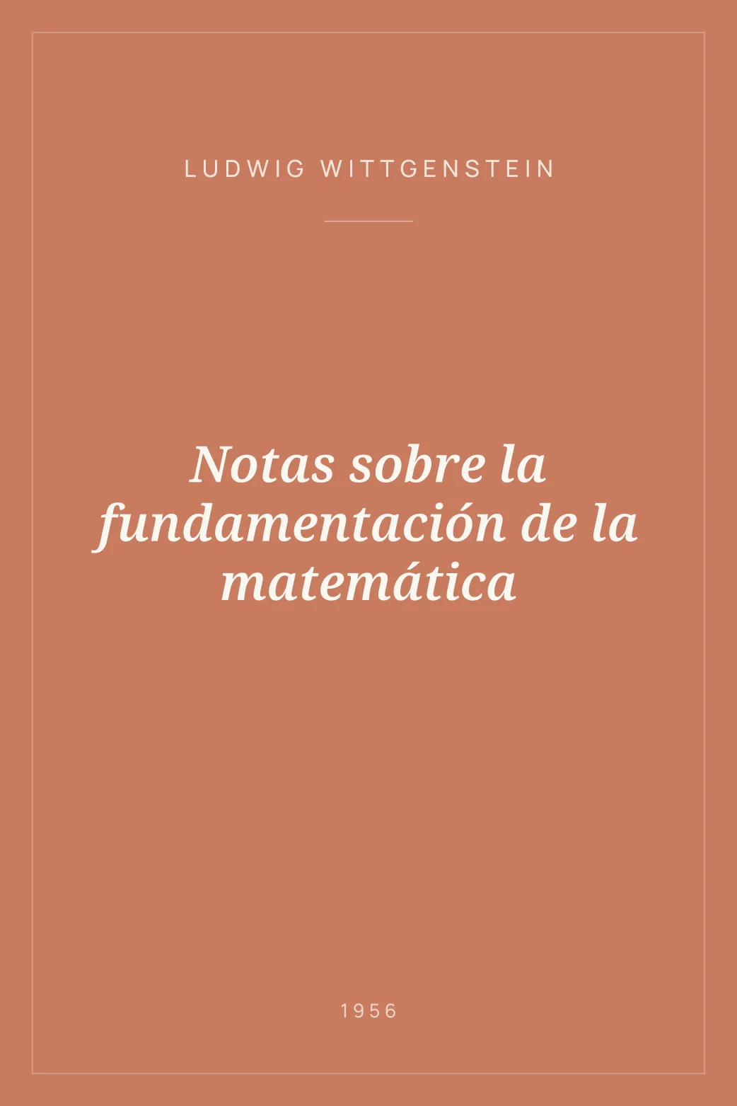Portada de Notas sobre la fundamentación de la matemática