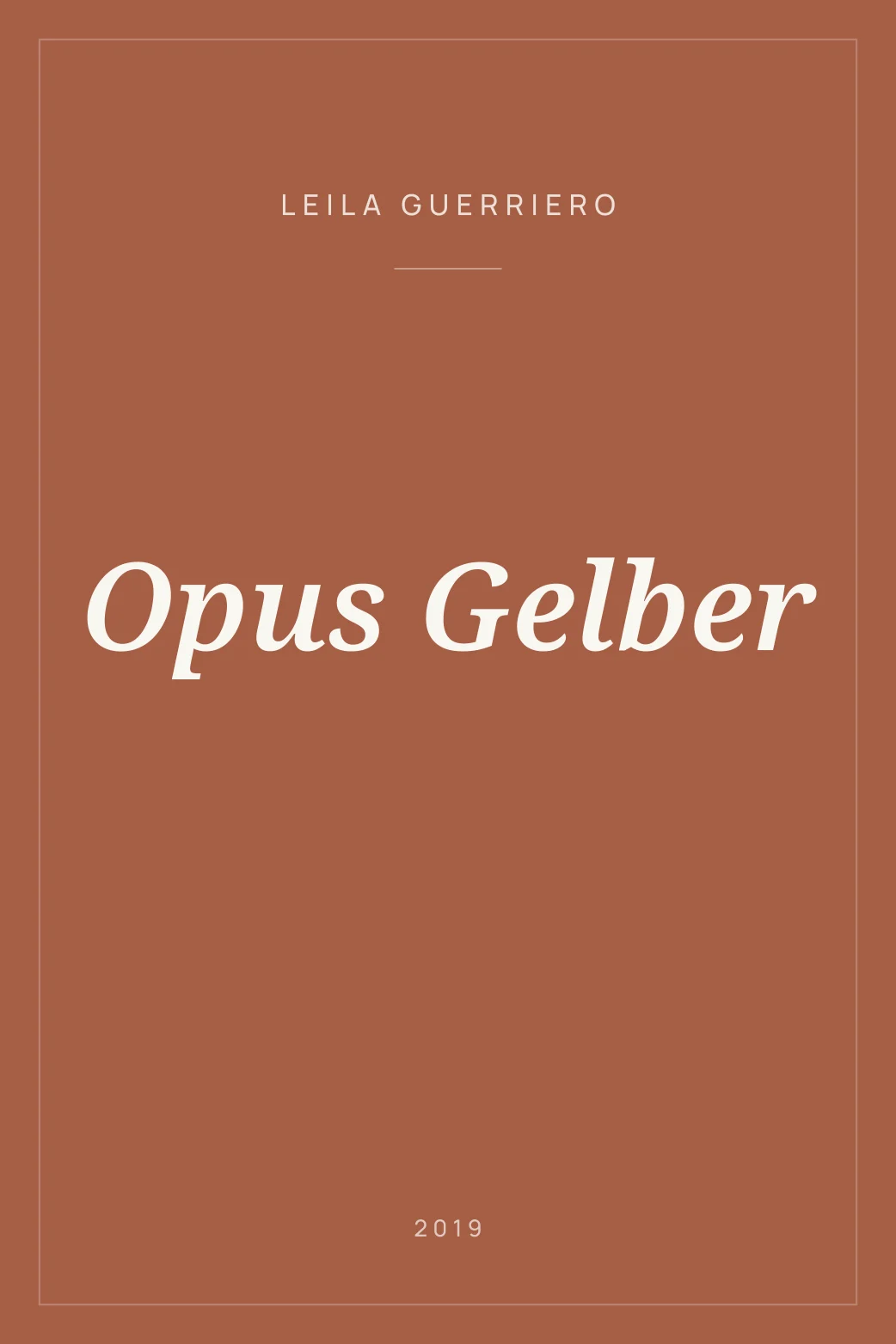 Portada de Opus Gelber