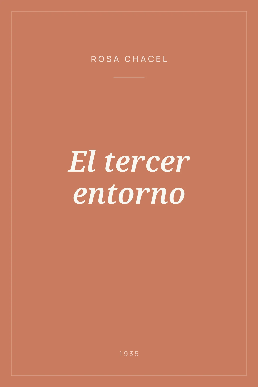 Portada de El tercer entorno