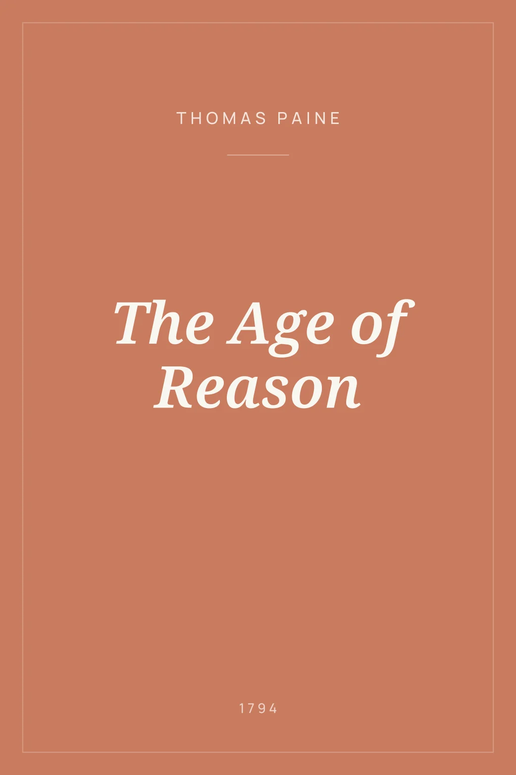 Portada de The Age of Reason