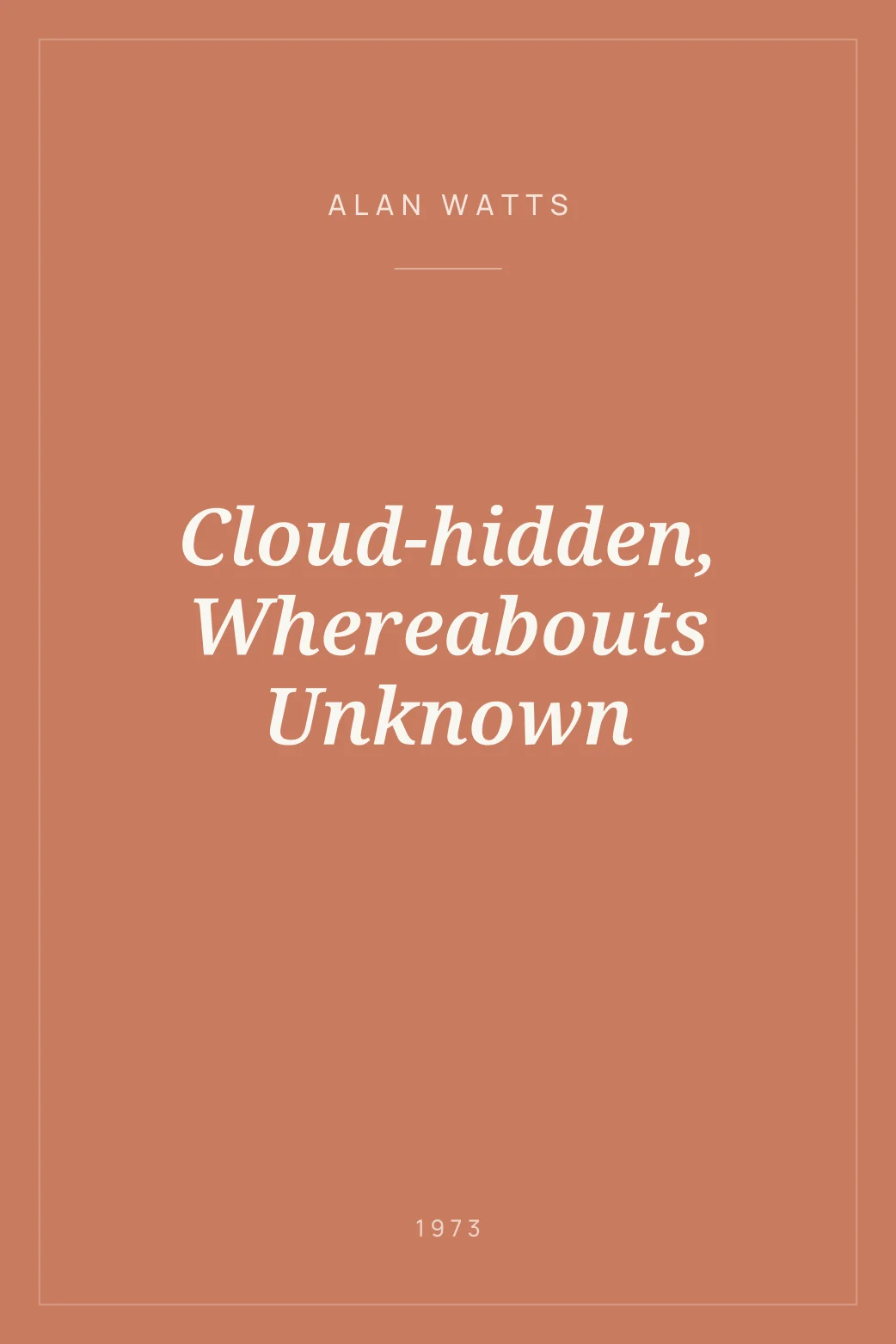 Portada de Cloud-hidden, Whereabouts Unknown
