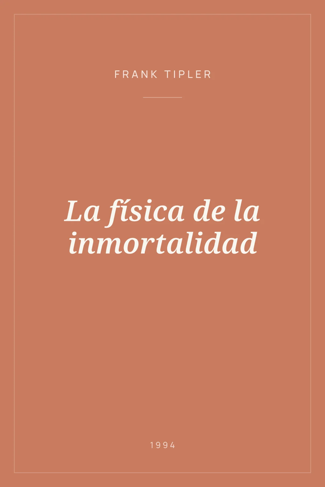 Portada de La física de la inmortalidad