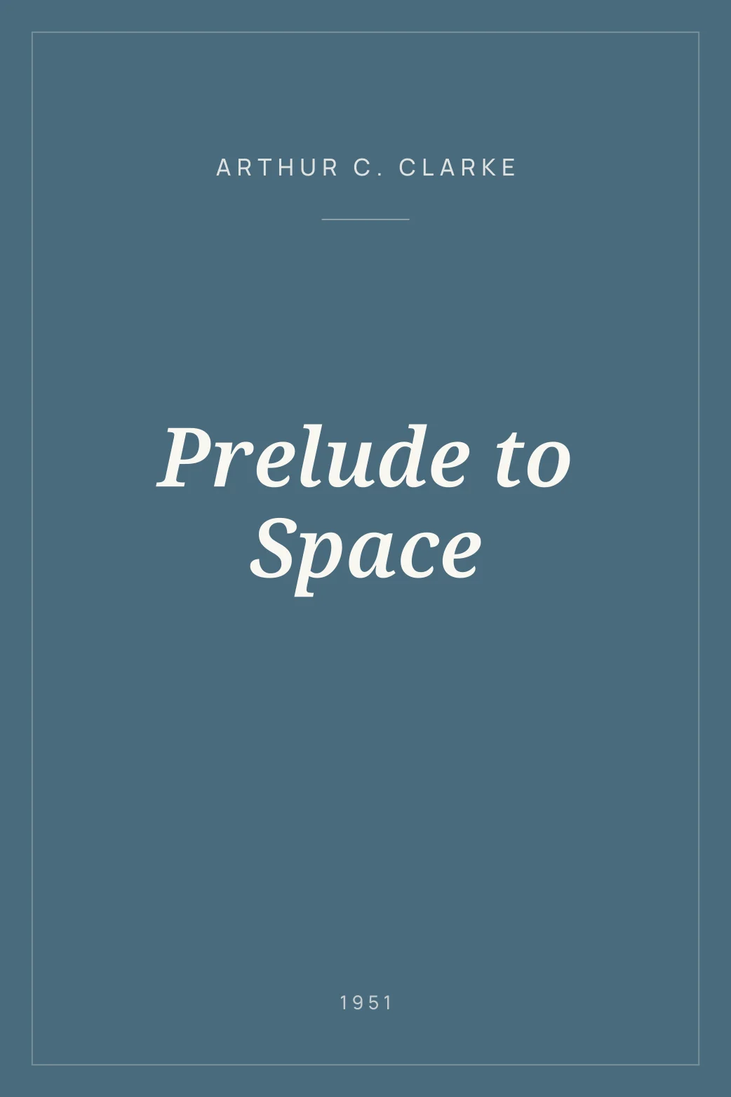 Portada de Prelude to Space