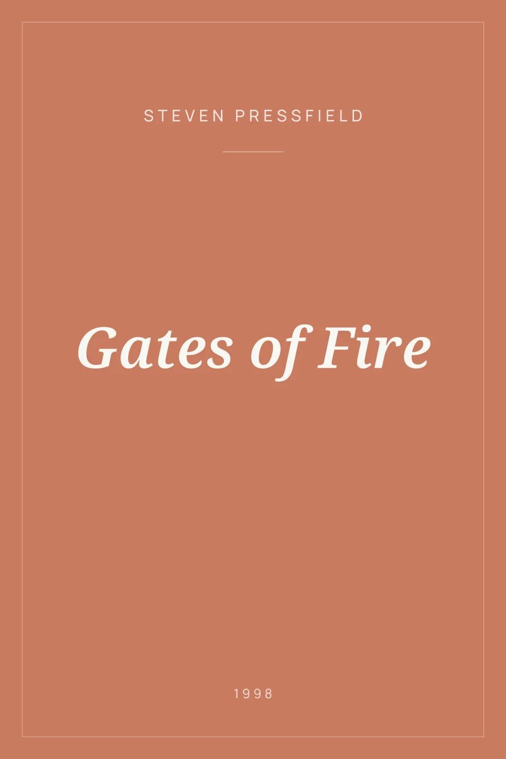 Portada de Gates of Fire