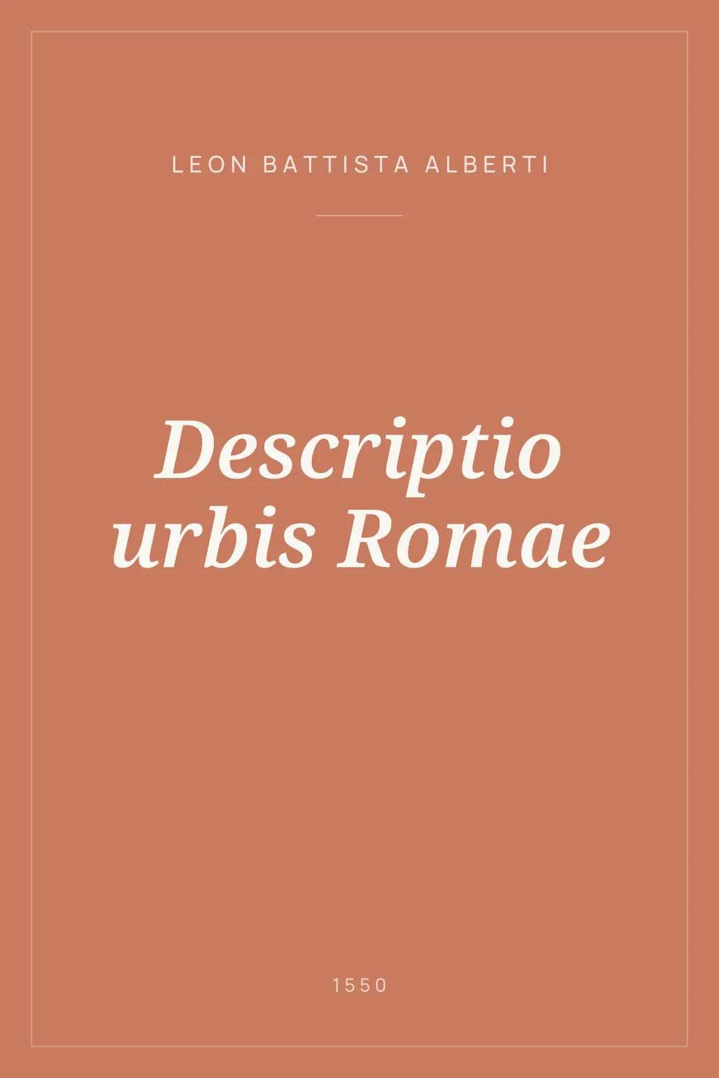 Portada de Descriptio urbis Romae