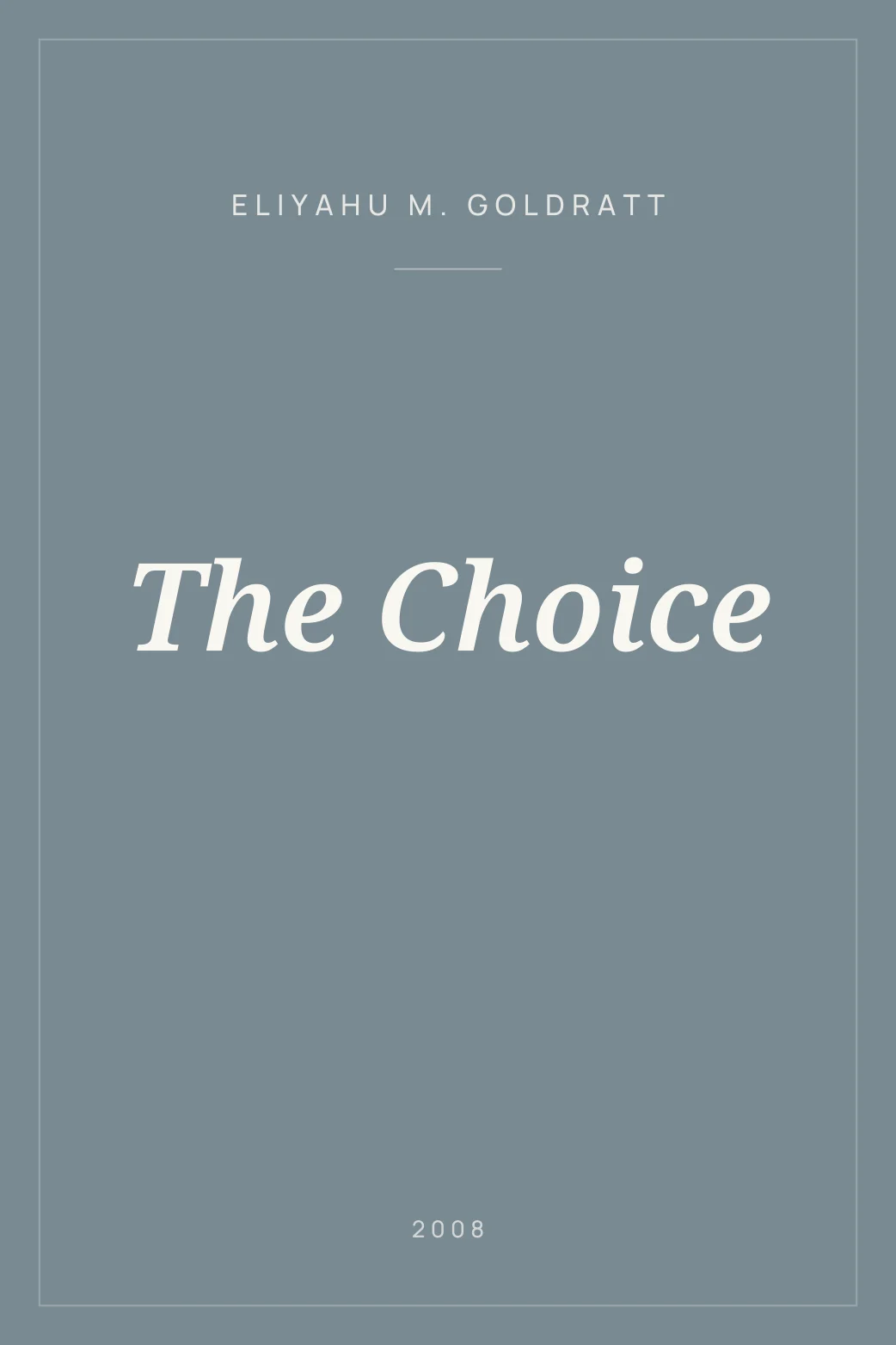 Portada de The Choice