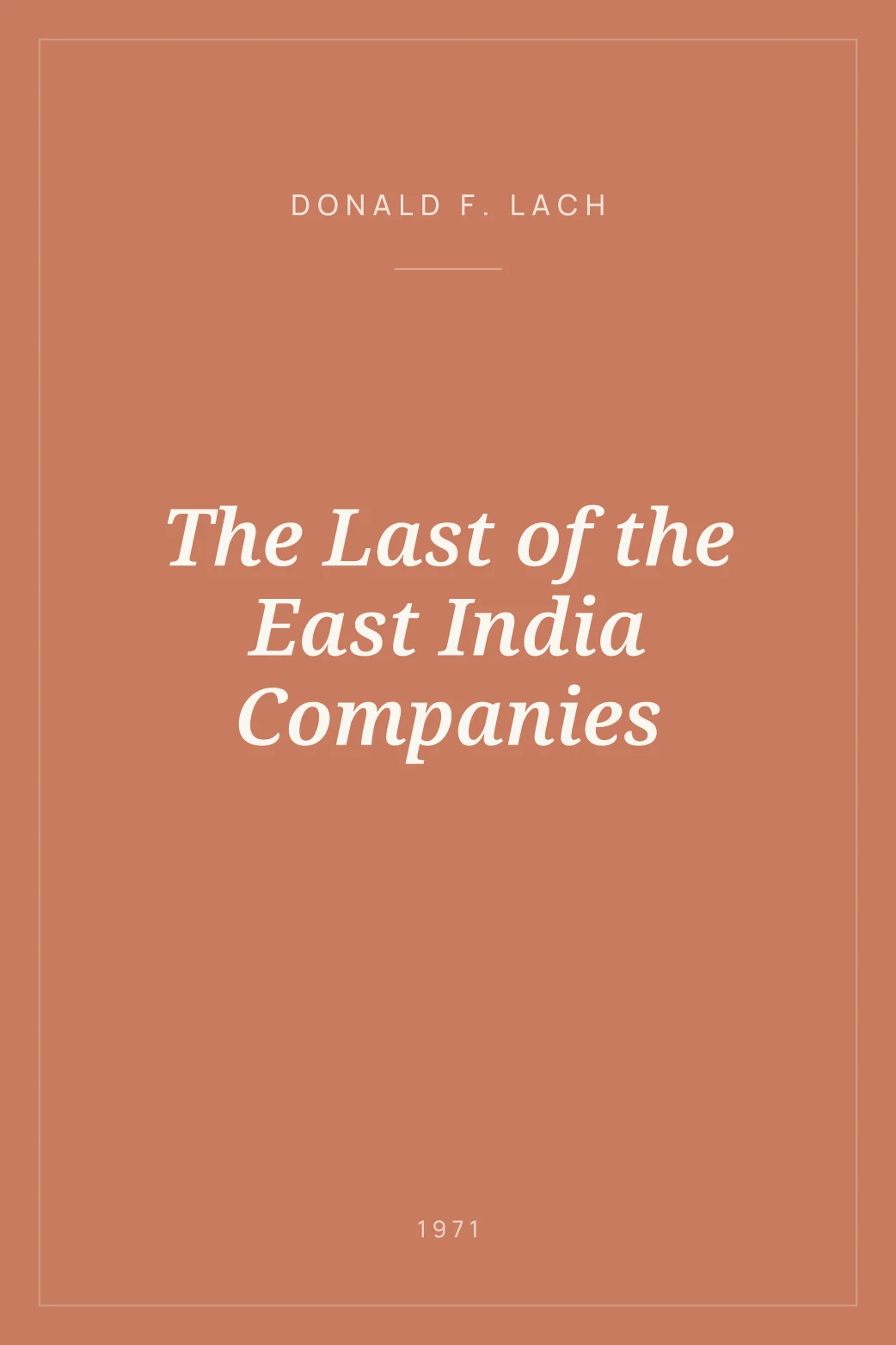 Portada de The Last of the East India Companies