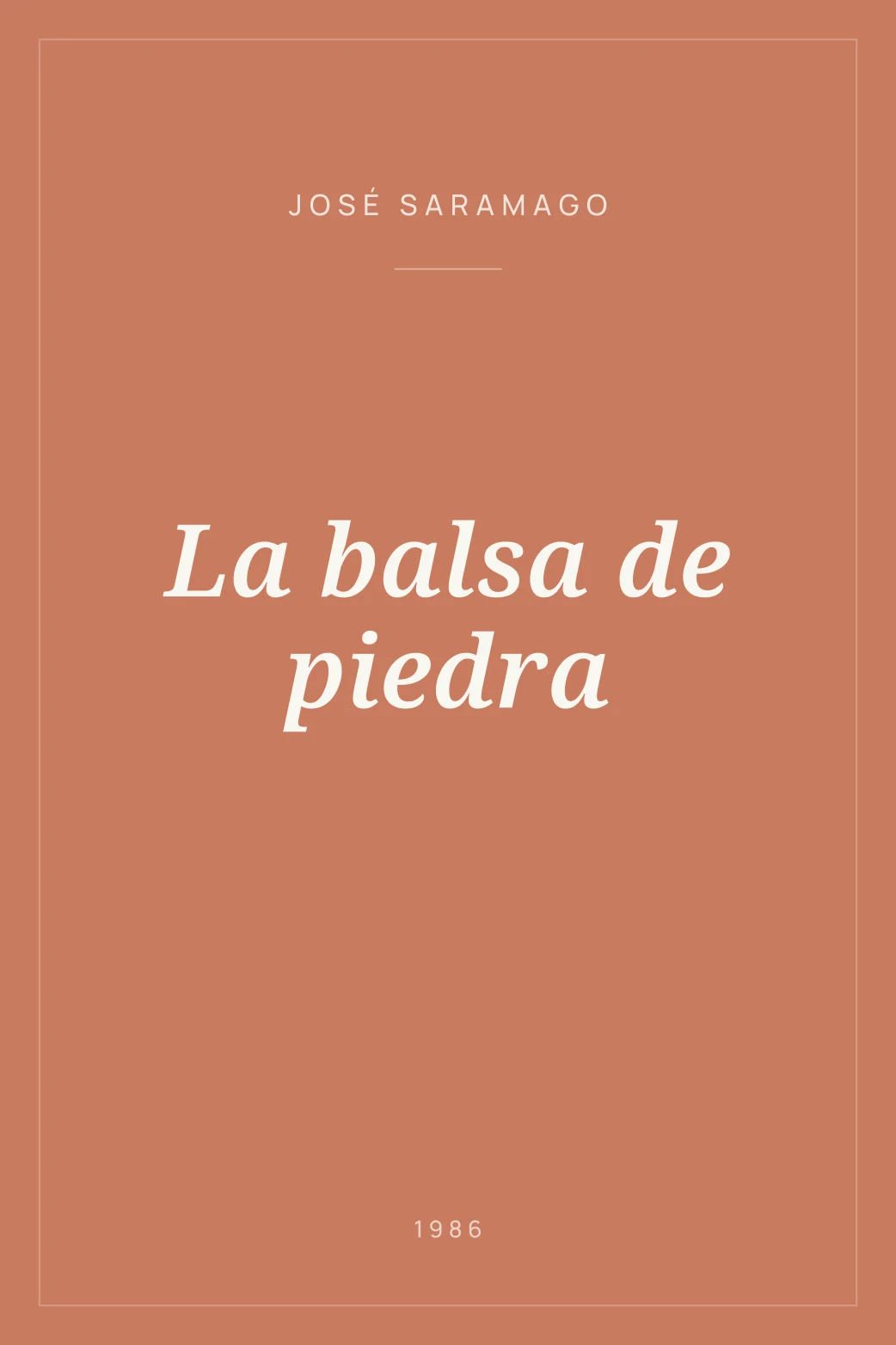 Portada de La balsa de piedra