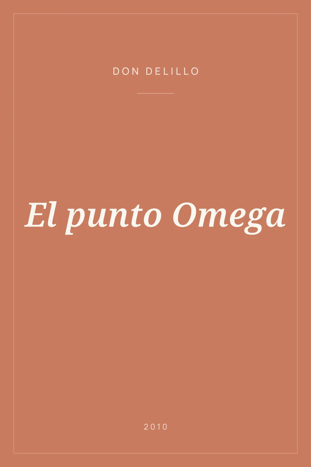 Portada de El punto Omega