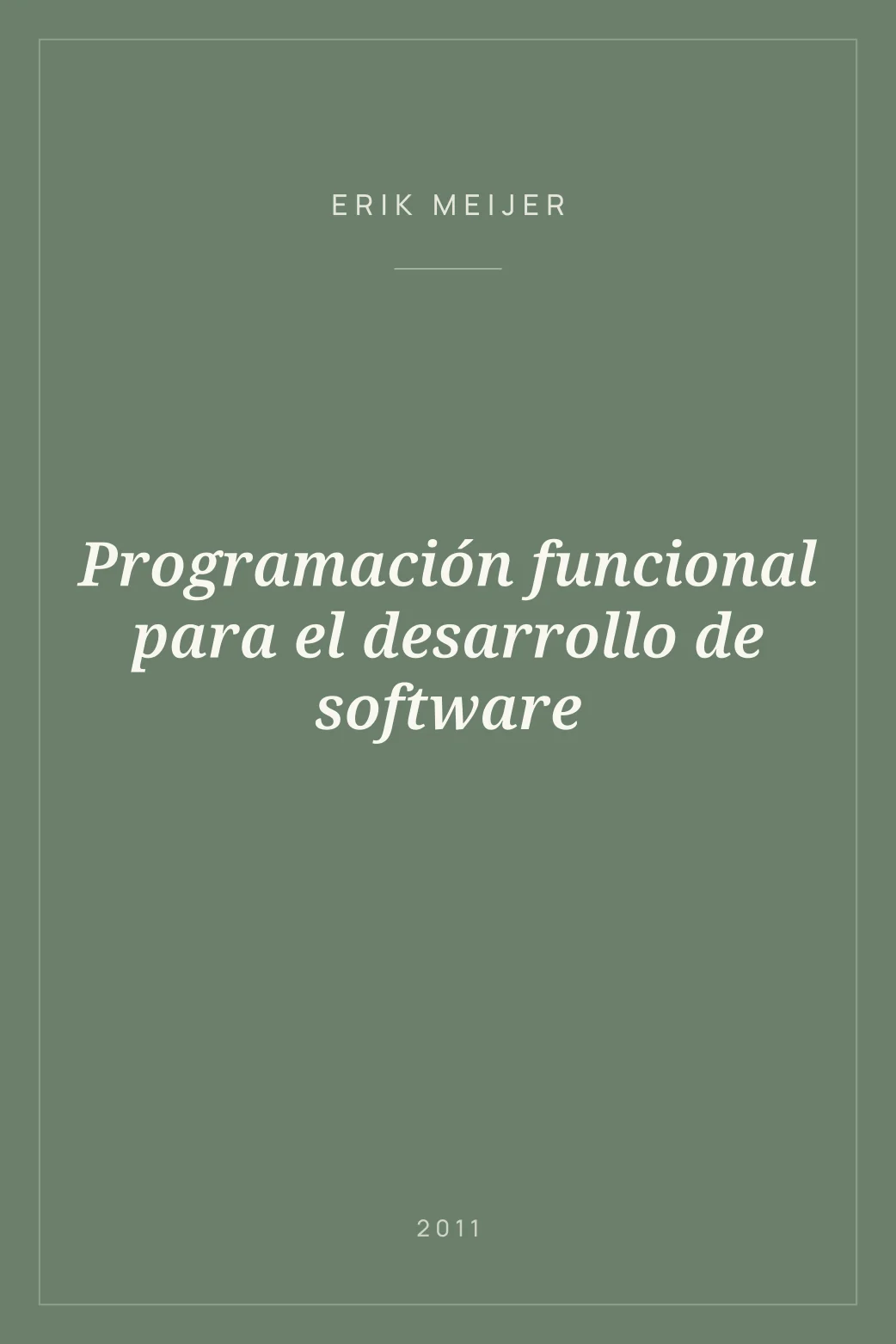 Portada de Programación funcional para el desarrollo de software