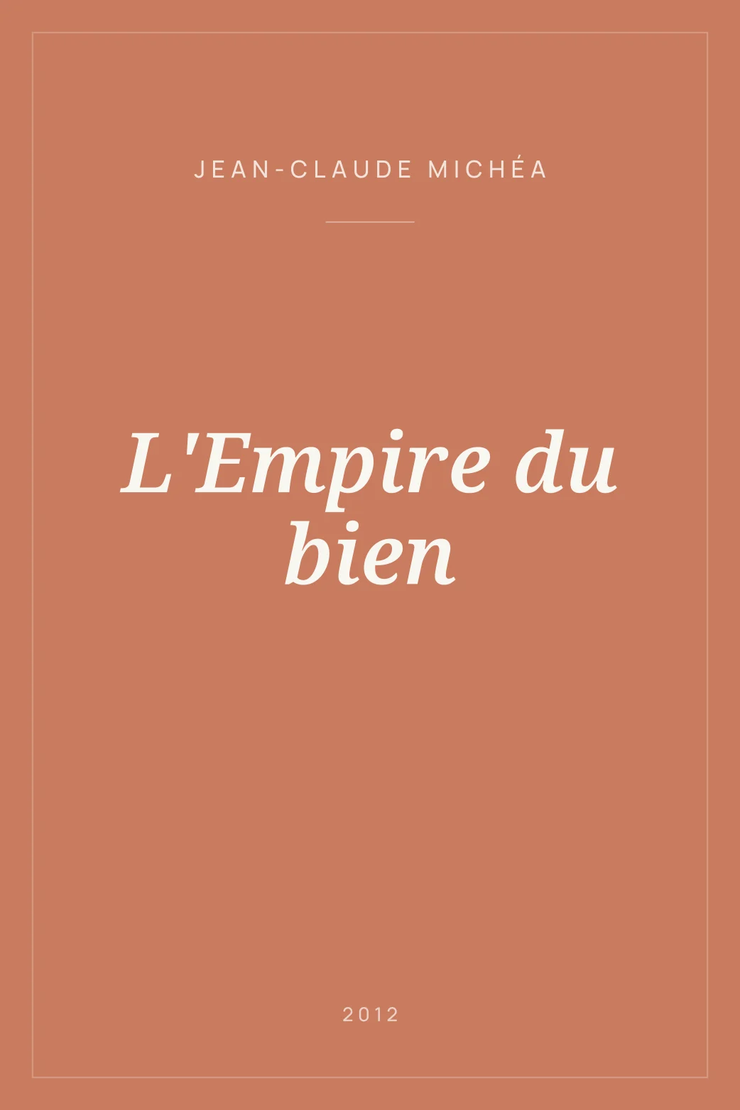 Portada de L'Empire du bien