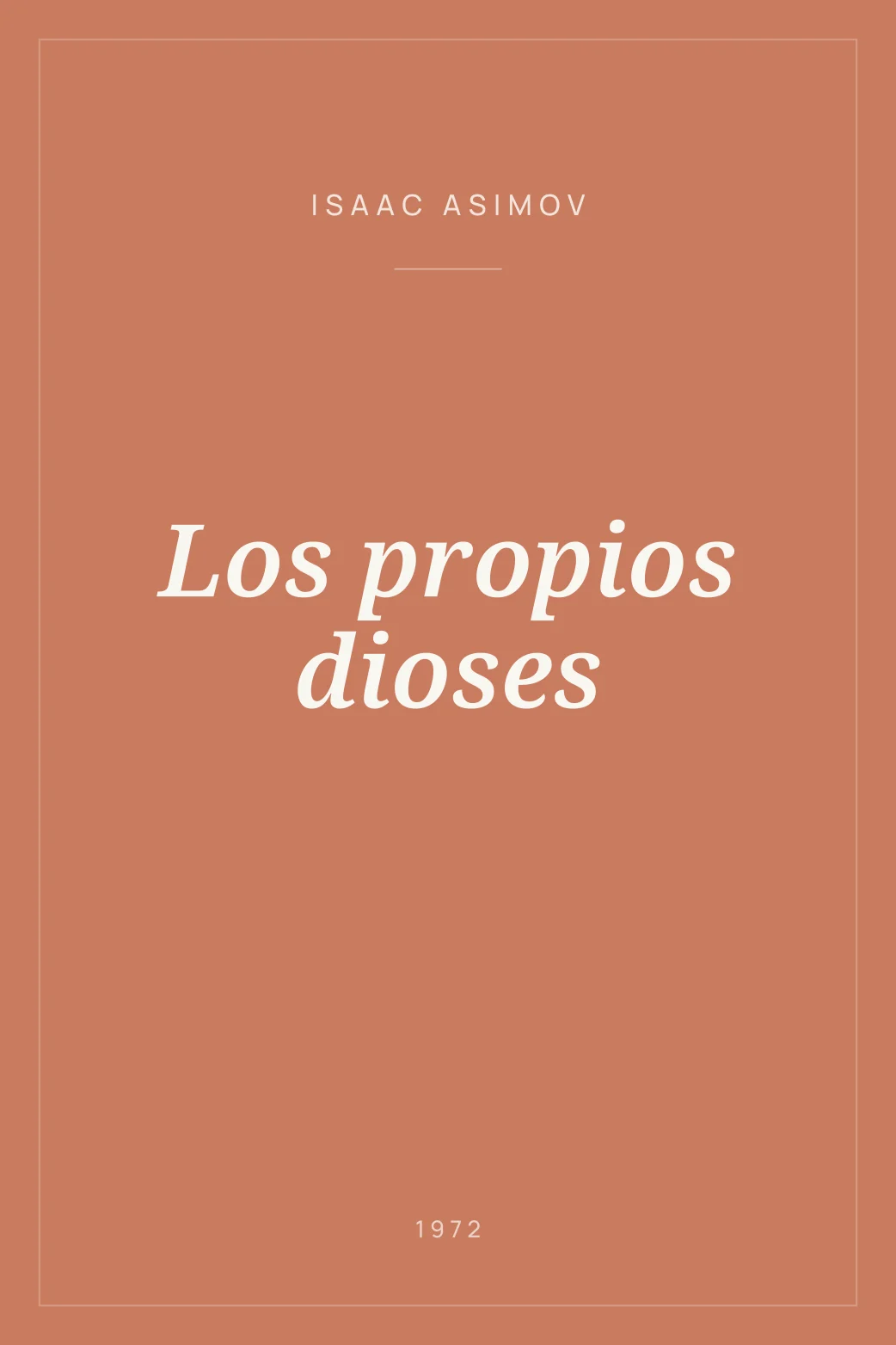 Portada de Los propios dioses
