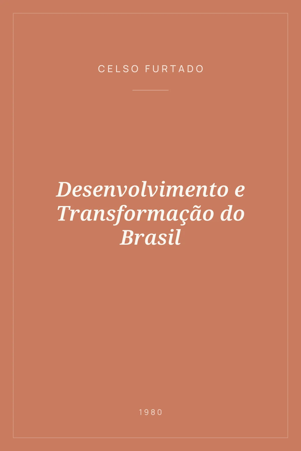 Portada de Desenvolvimento e Transformação do Brasil