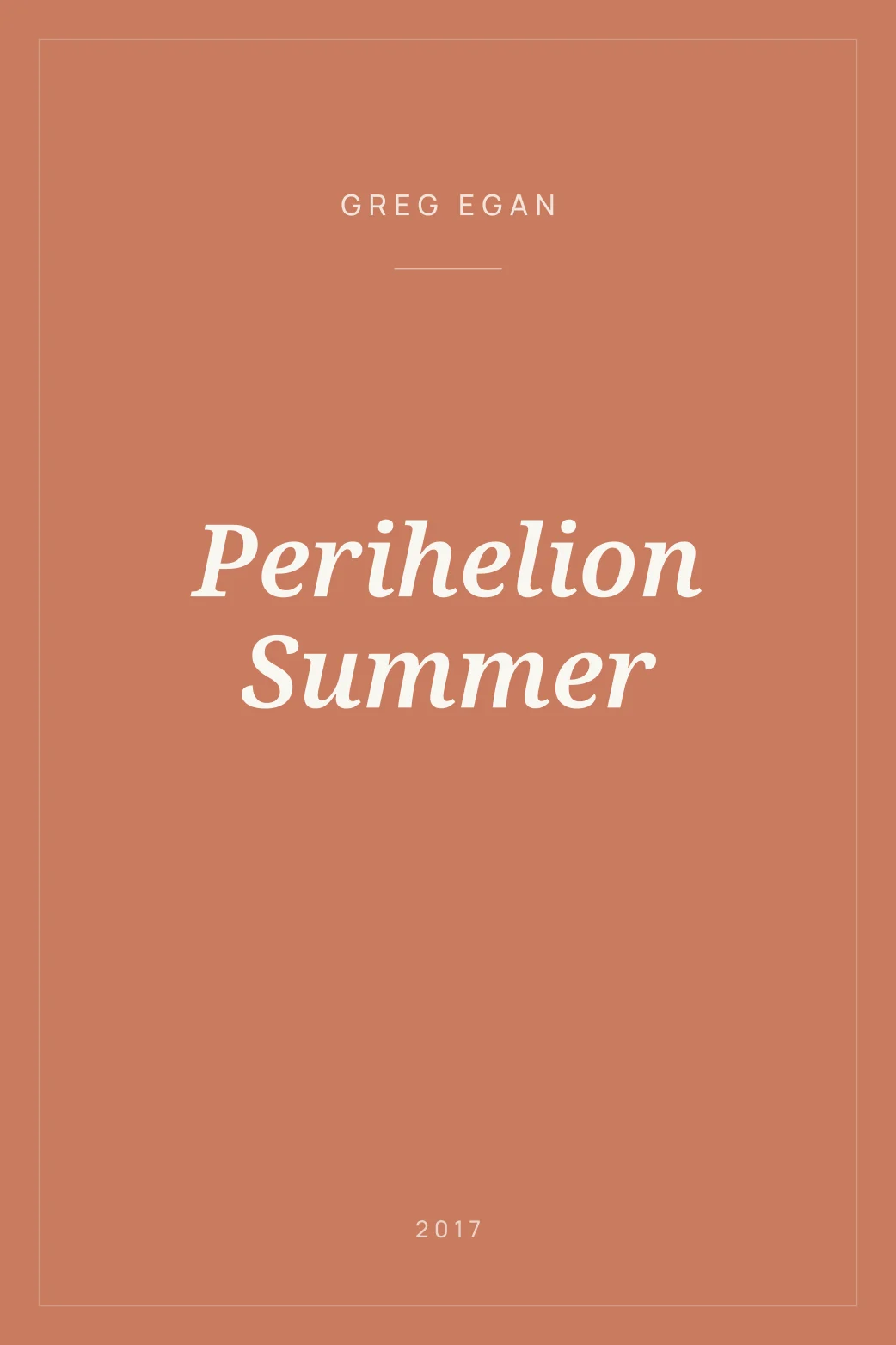 Portada de Perihelion Summer