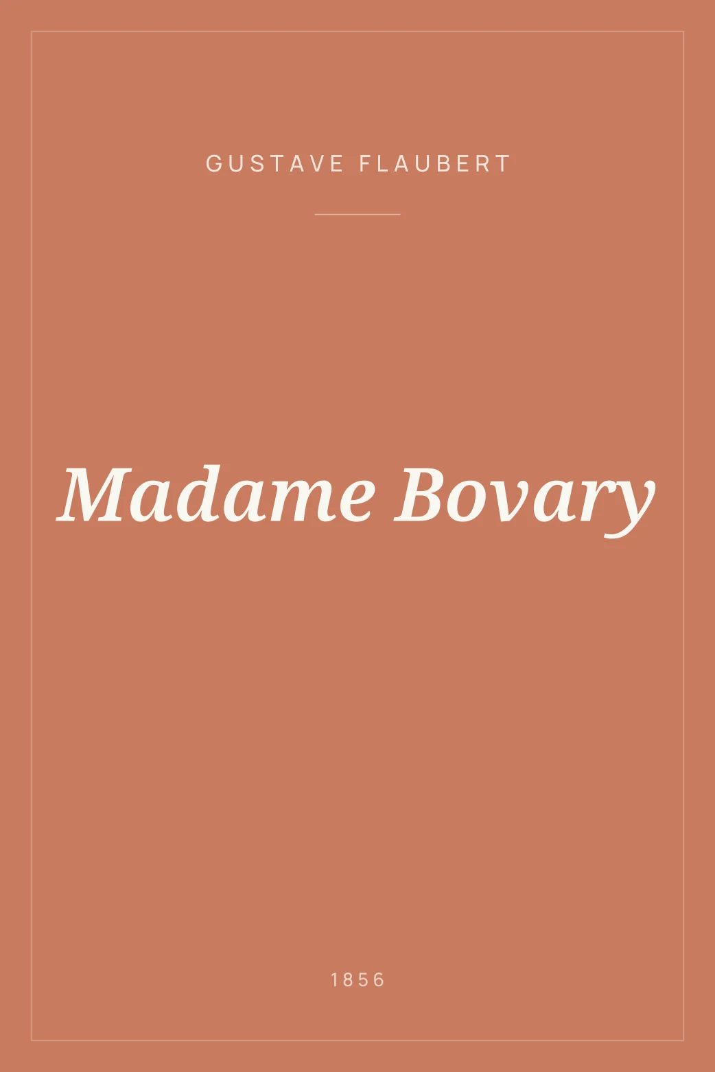 Portada de Madame Bovary