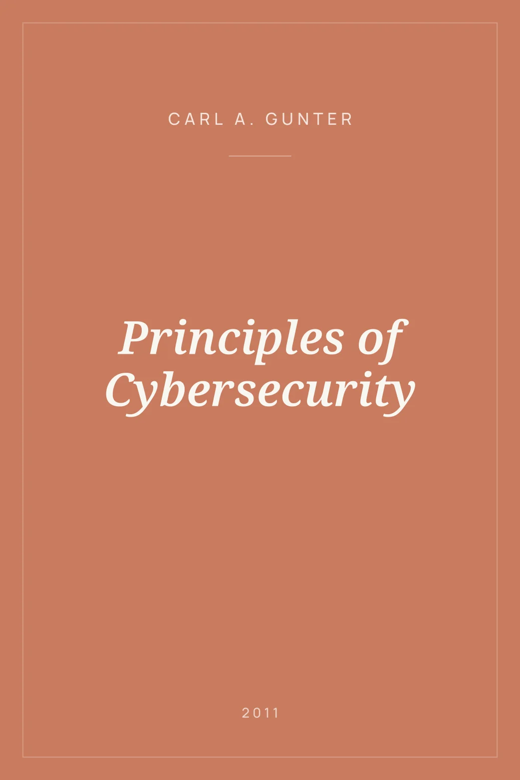 Portada de Principles of Cybersecurity